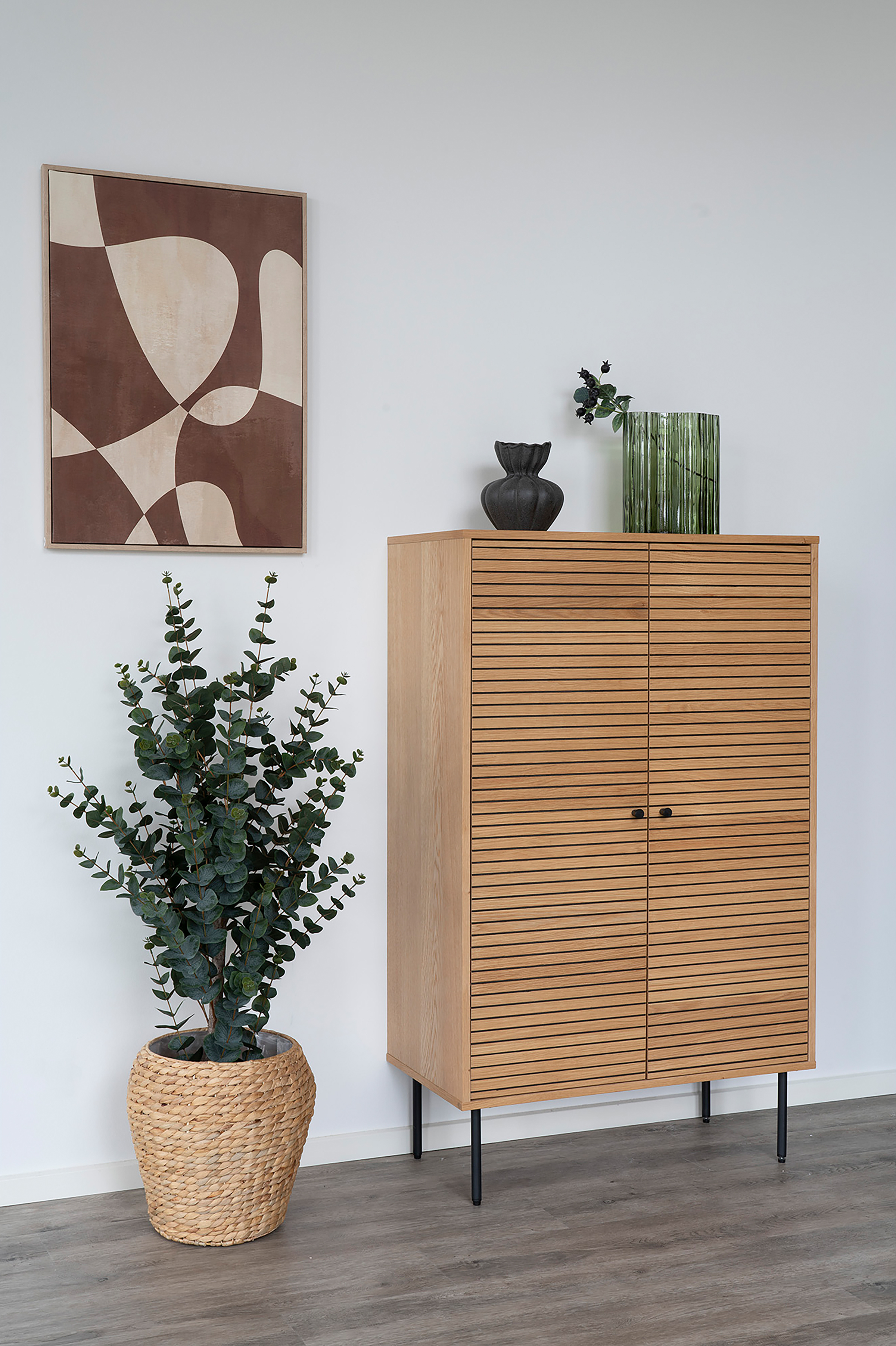 Shaca Vase Grün Farbglas