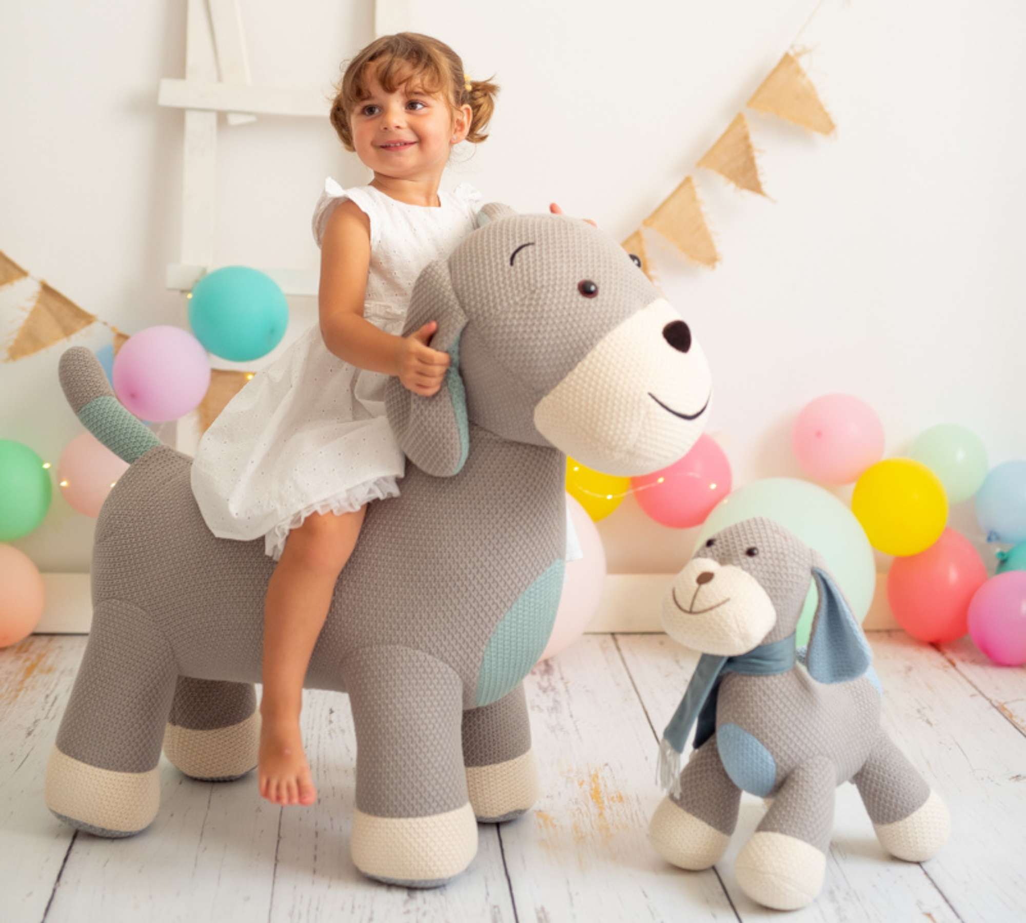 Cocker Maxi plush toy cotton wood grey