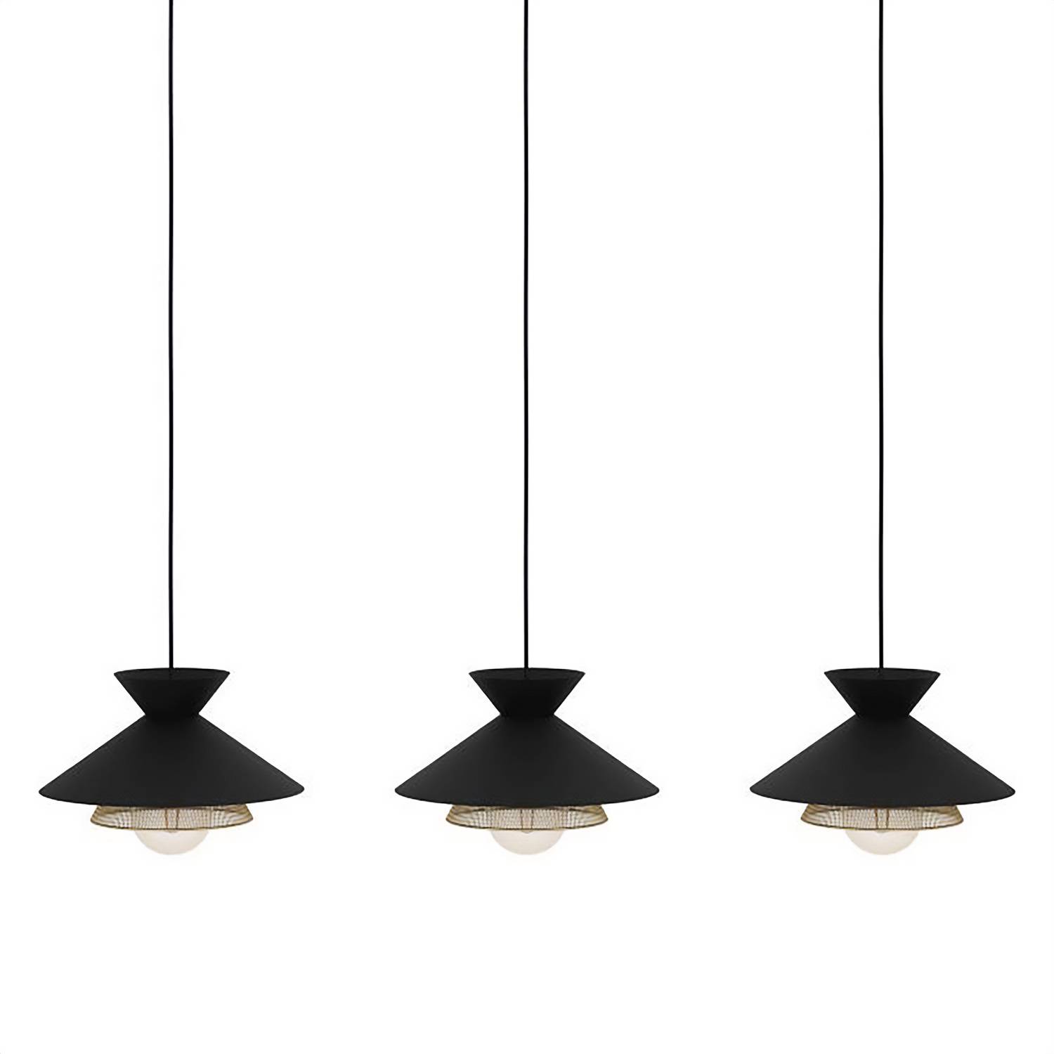 Grizedale Pendant Lamp Steel 3-light