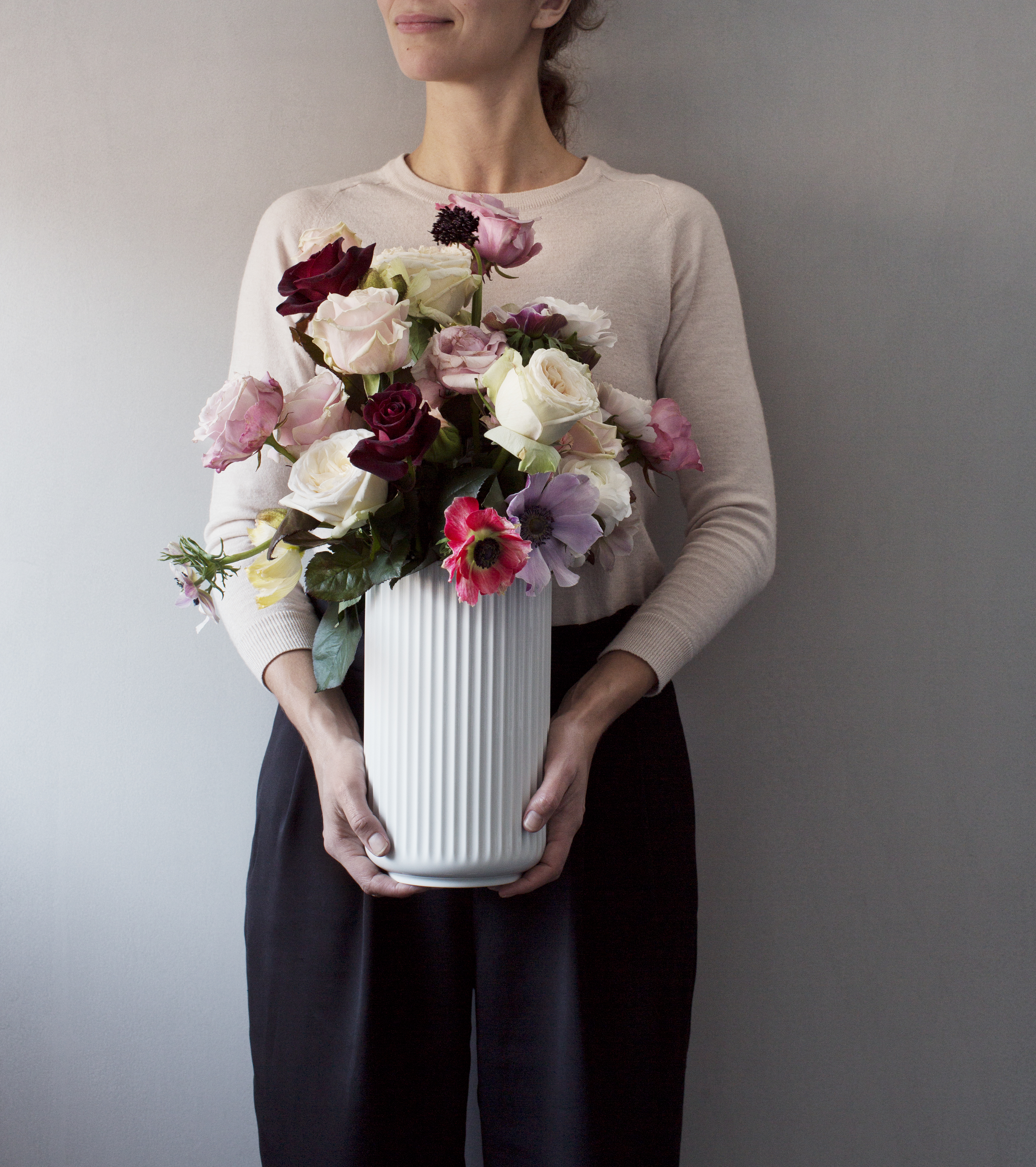 Porzellanvase Schwarz