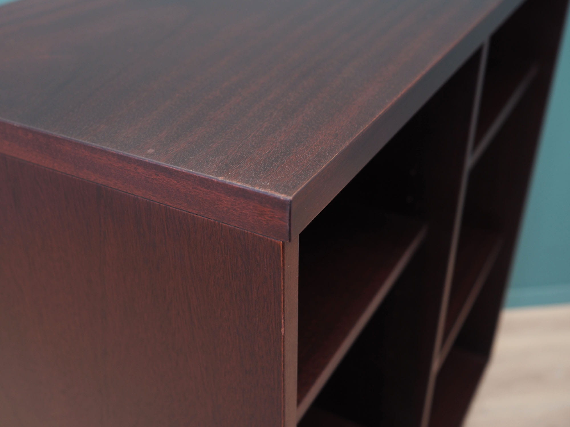 Vintage Bookshelf Mahogany Brown 1960s