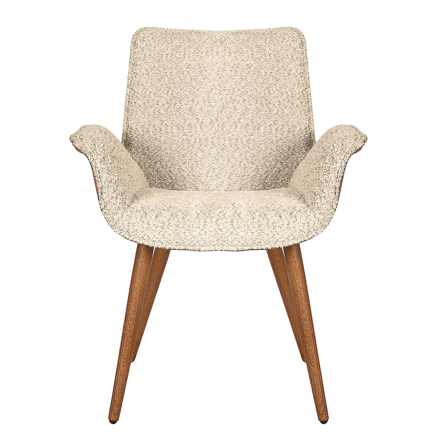 Upholstered Chair Throne White Brown