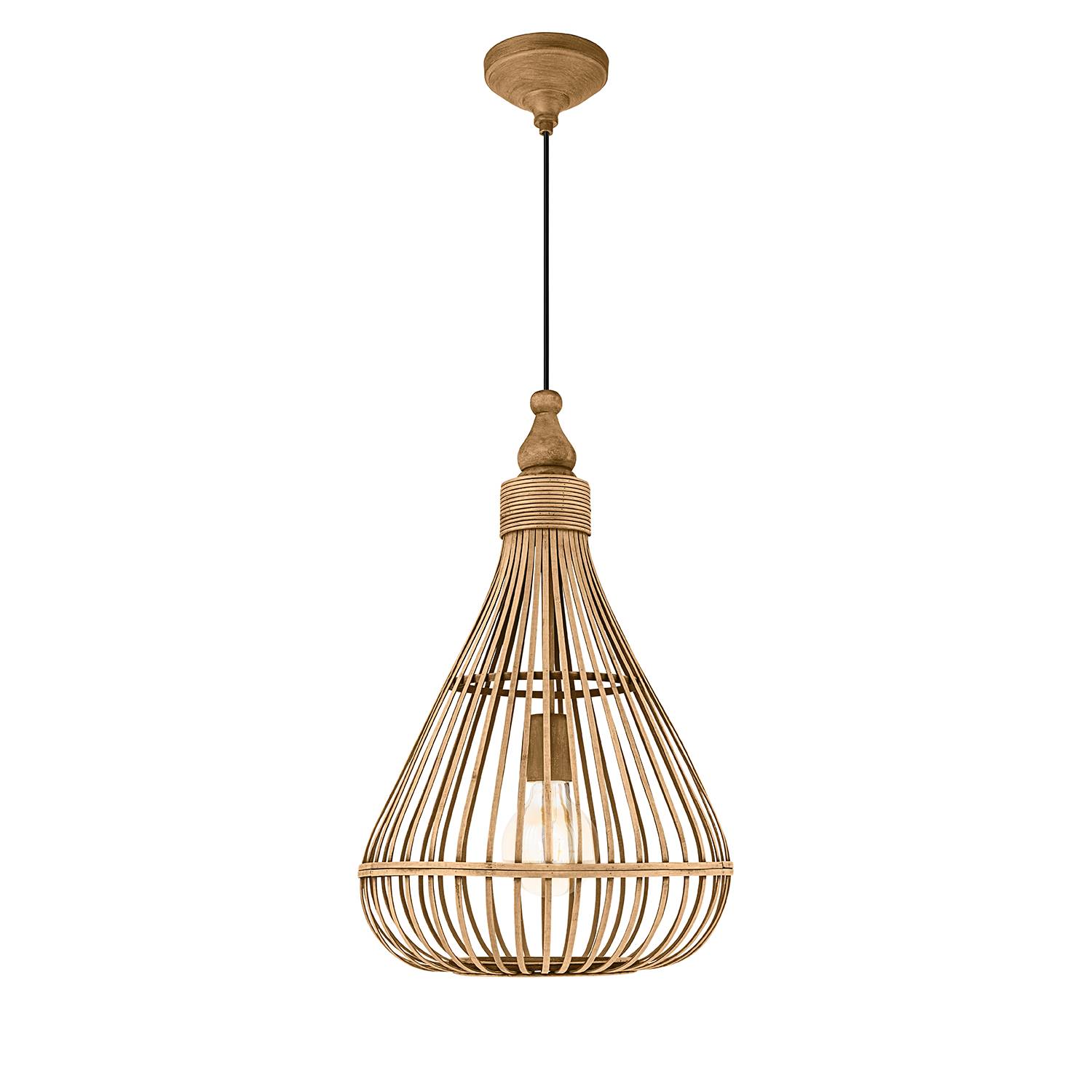 Pendelleuchte Amsfield II Massivholz Bambus