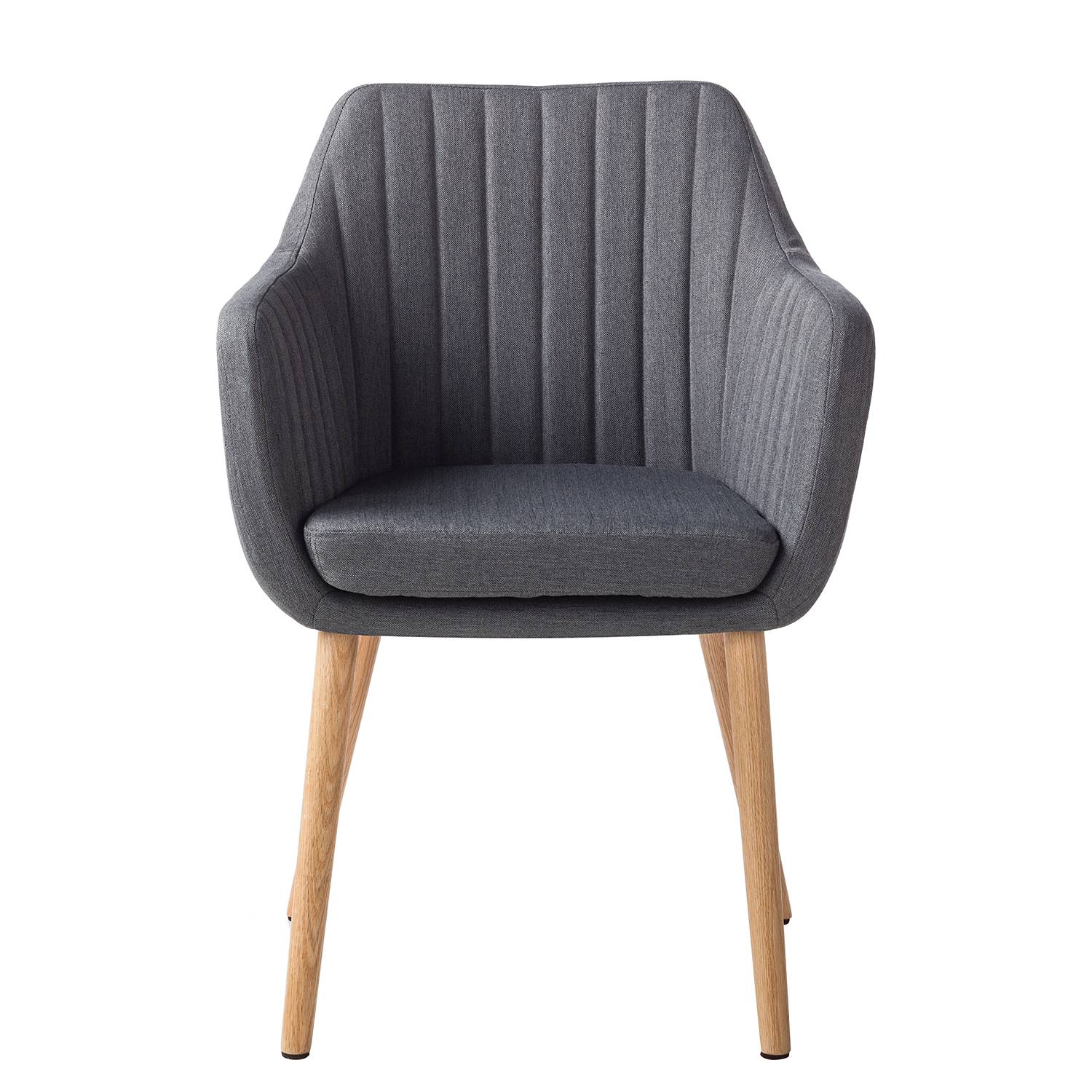 Leedy Armlehnstuhl  Eichenholz Massiv Dunkelgrau