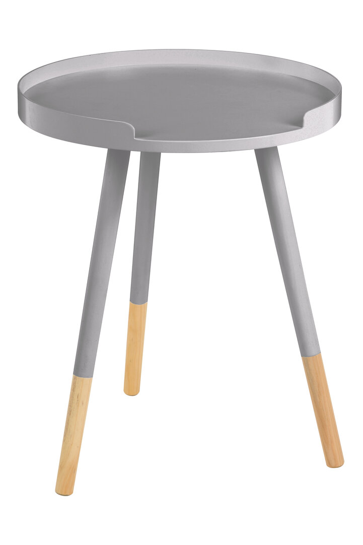 Viborg Round Side Table Small Wood Grey