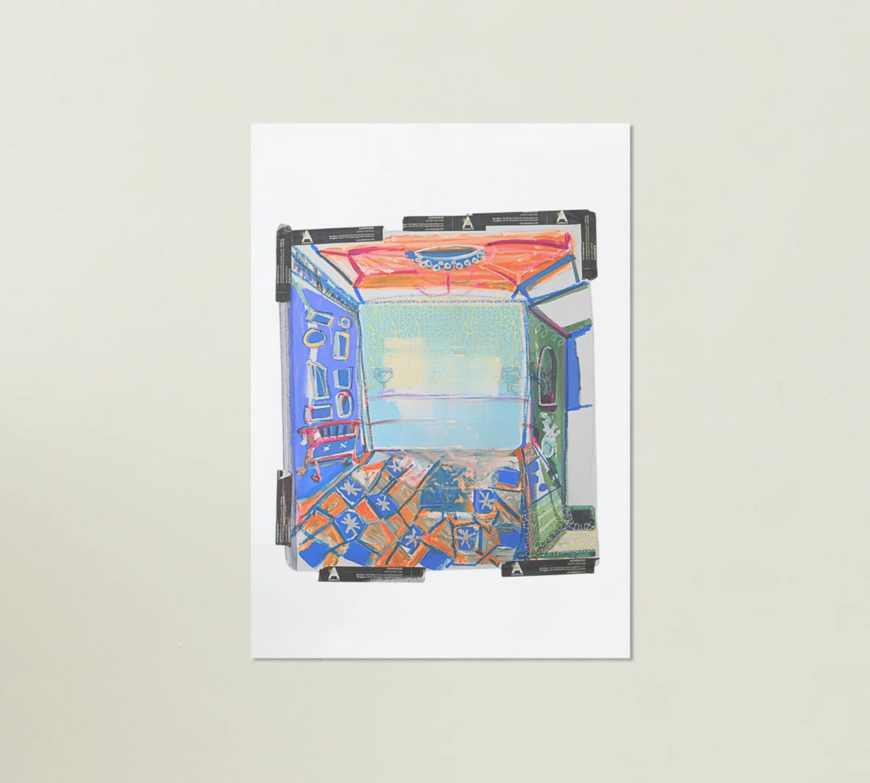 El Salón Art Print Multicolored