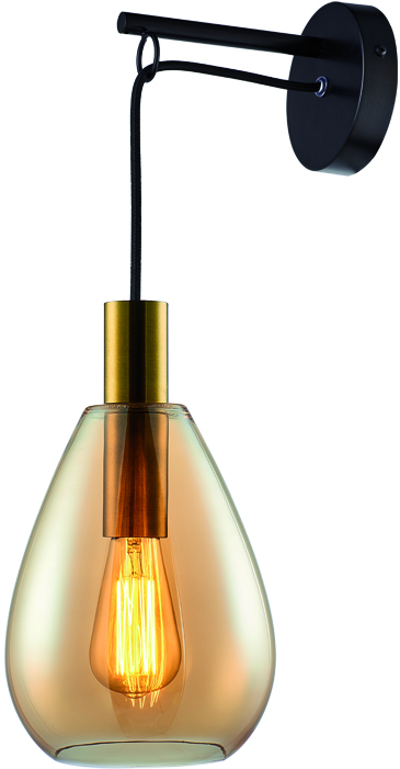 Wandleuchte Glas Bernstein