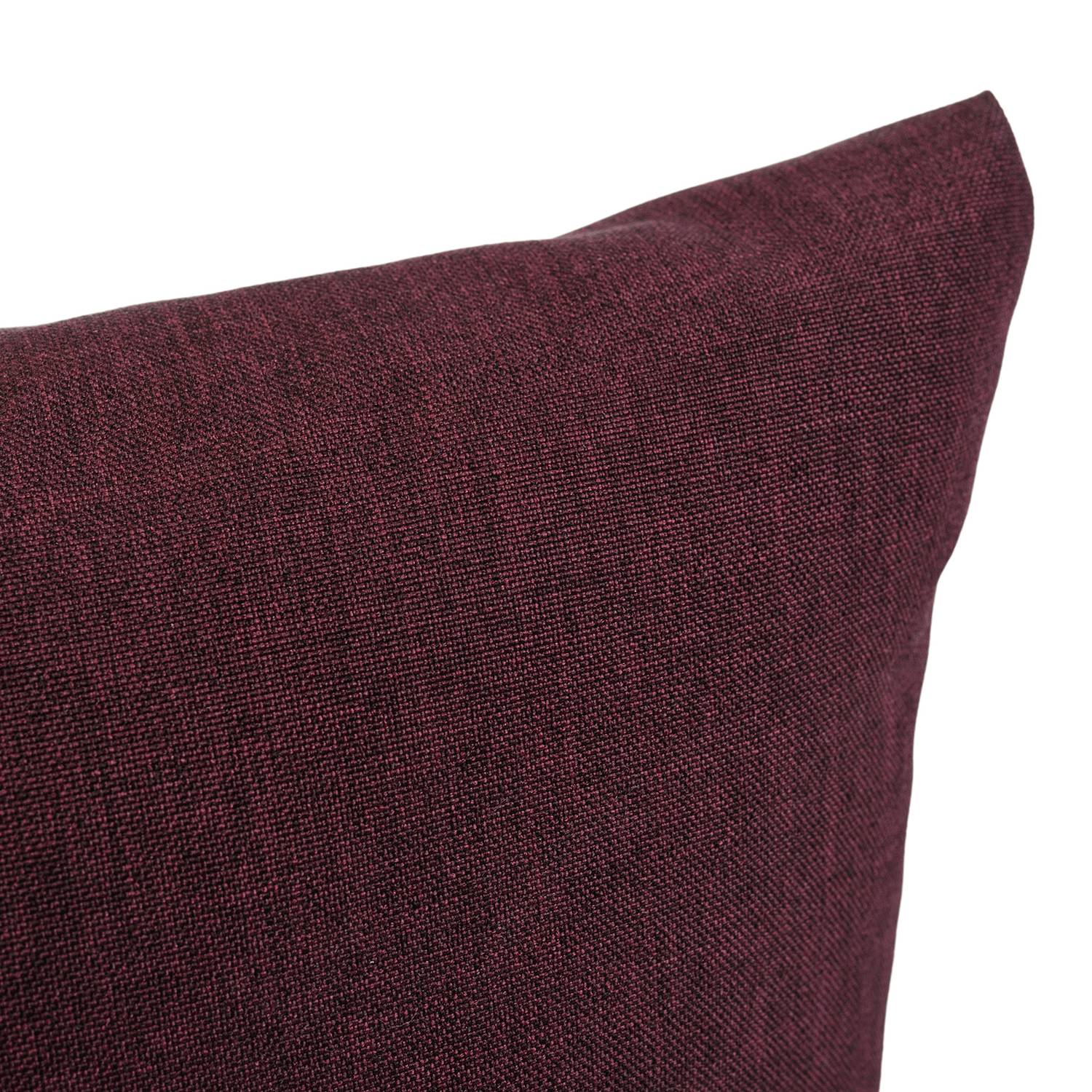 2x Milan Pillowcase Synthetic Fiber Bordeaux 50 x 50 cm
