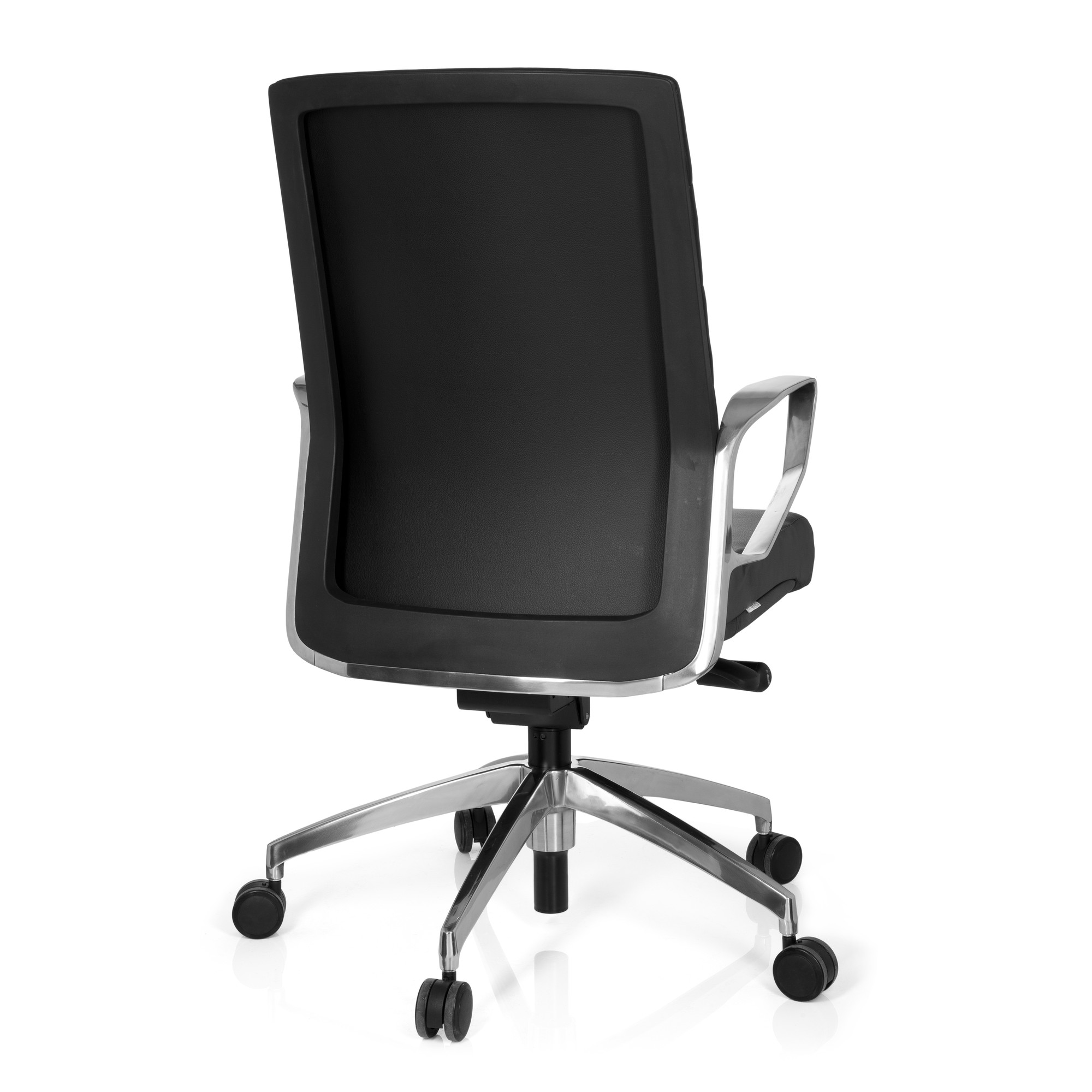 PROVIDER Office chair Swiveling with castors Faux leather Black