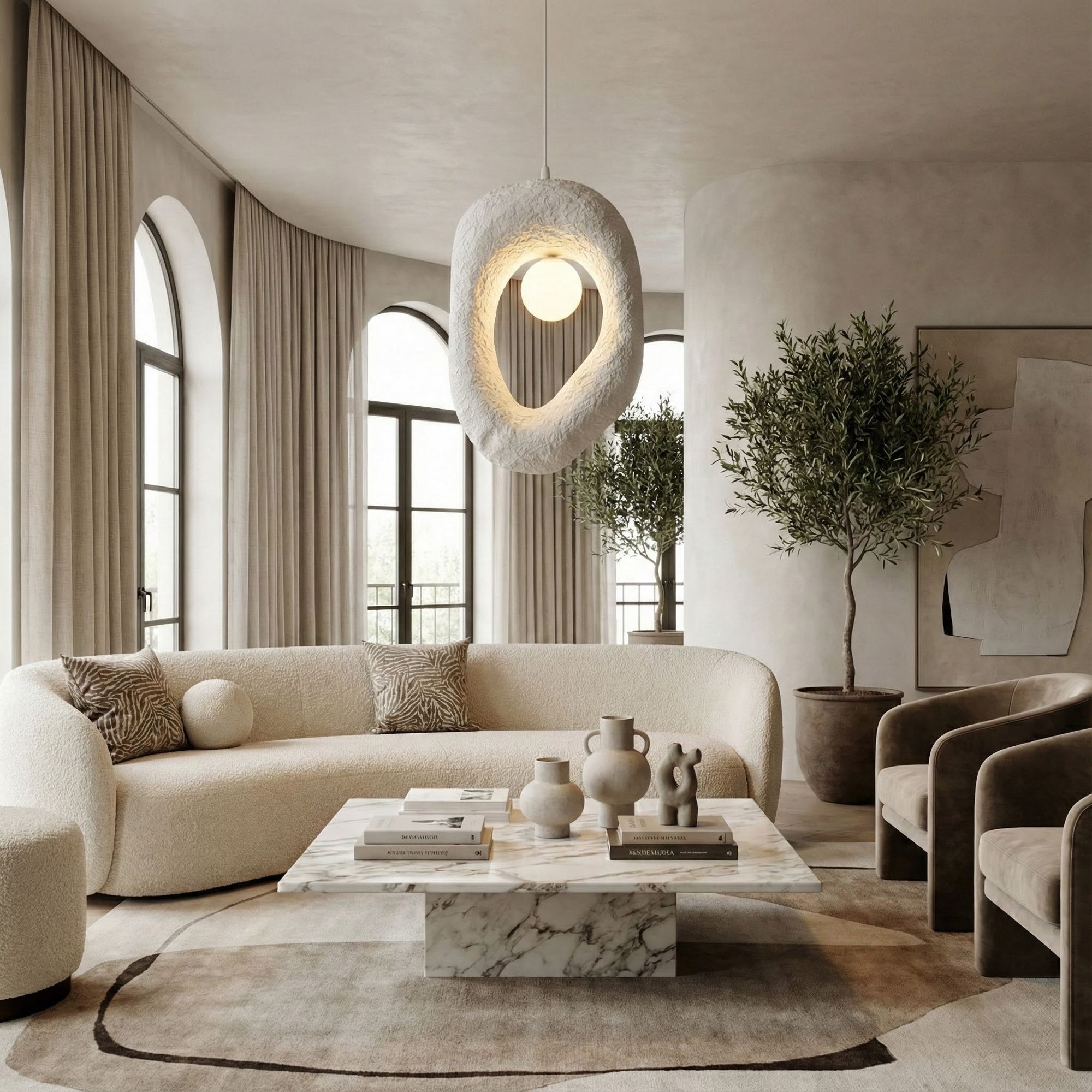 Zoga-Nua Pendant Light White