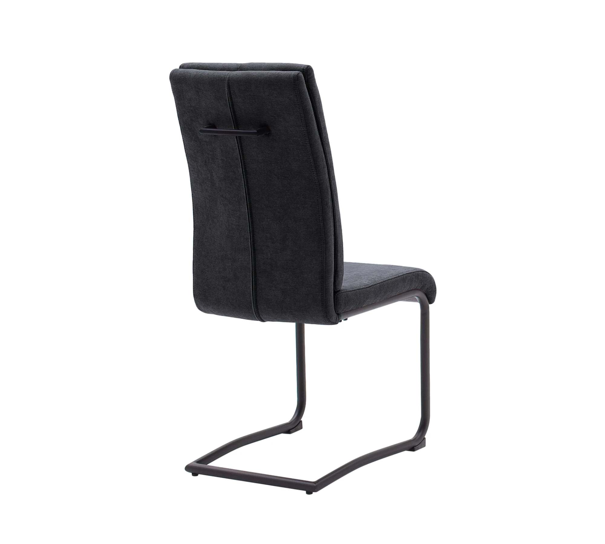 2x Esszimmerstuhl Textil Metall Schwarz
