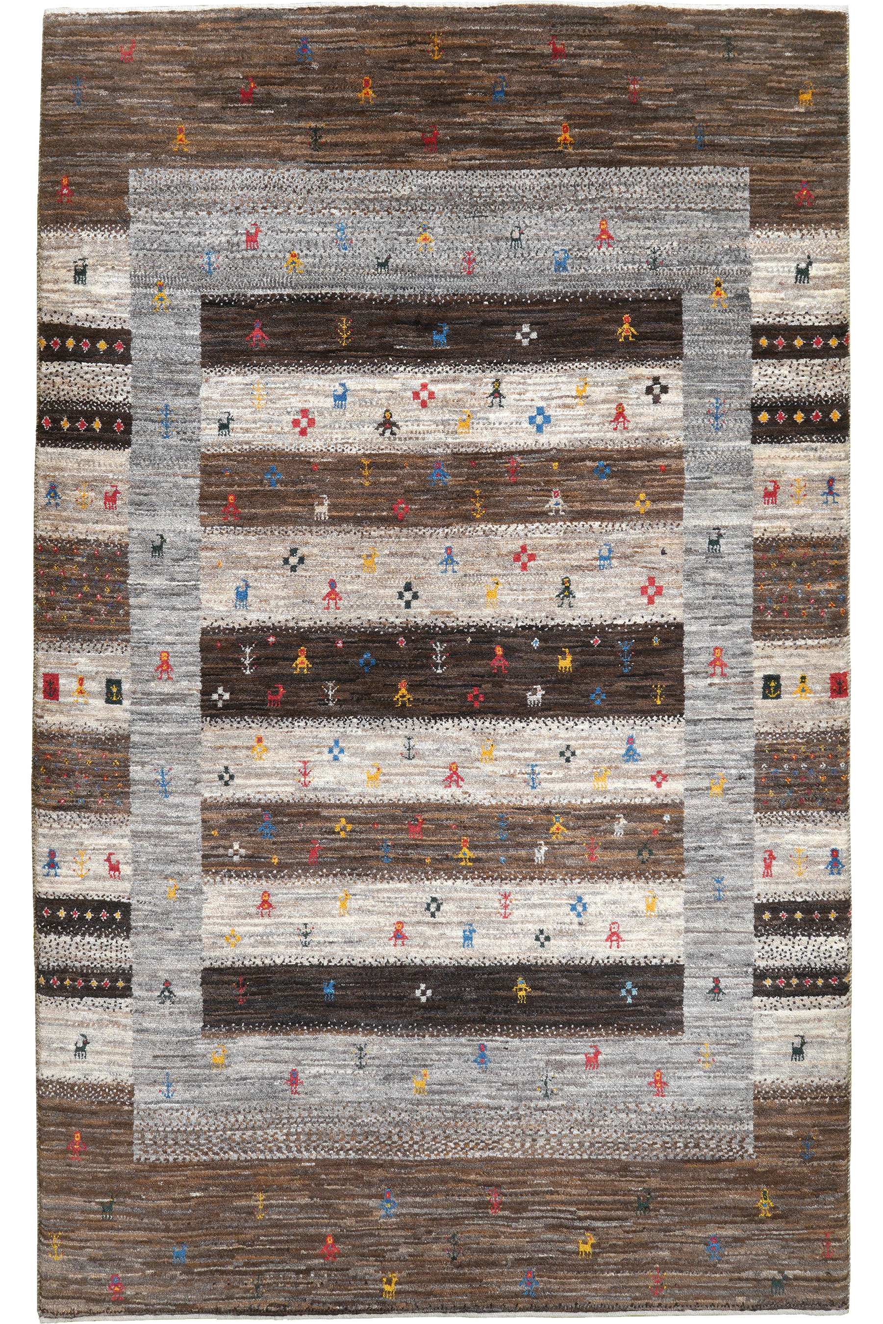 Rizbaf Gabbeh Carpet Wool Multicolor