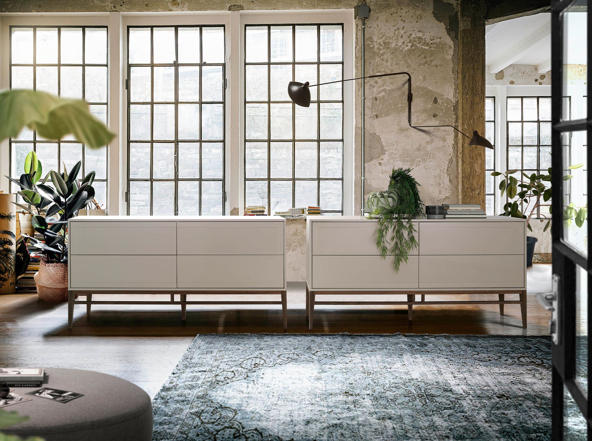 Sideboard Walnussfurnier Creme