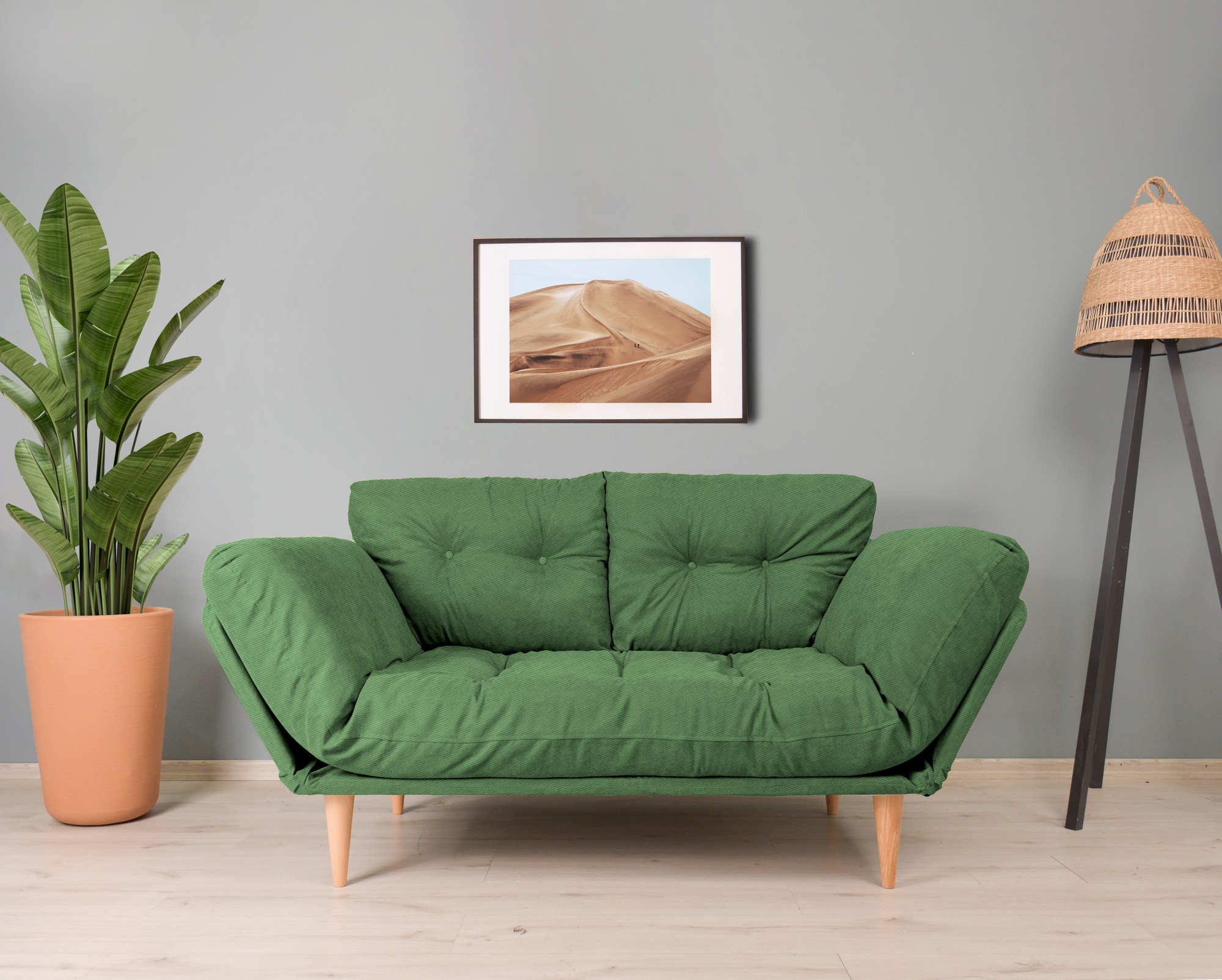 Nina Daybed Schlafsofa 3-Sitzer Grün