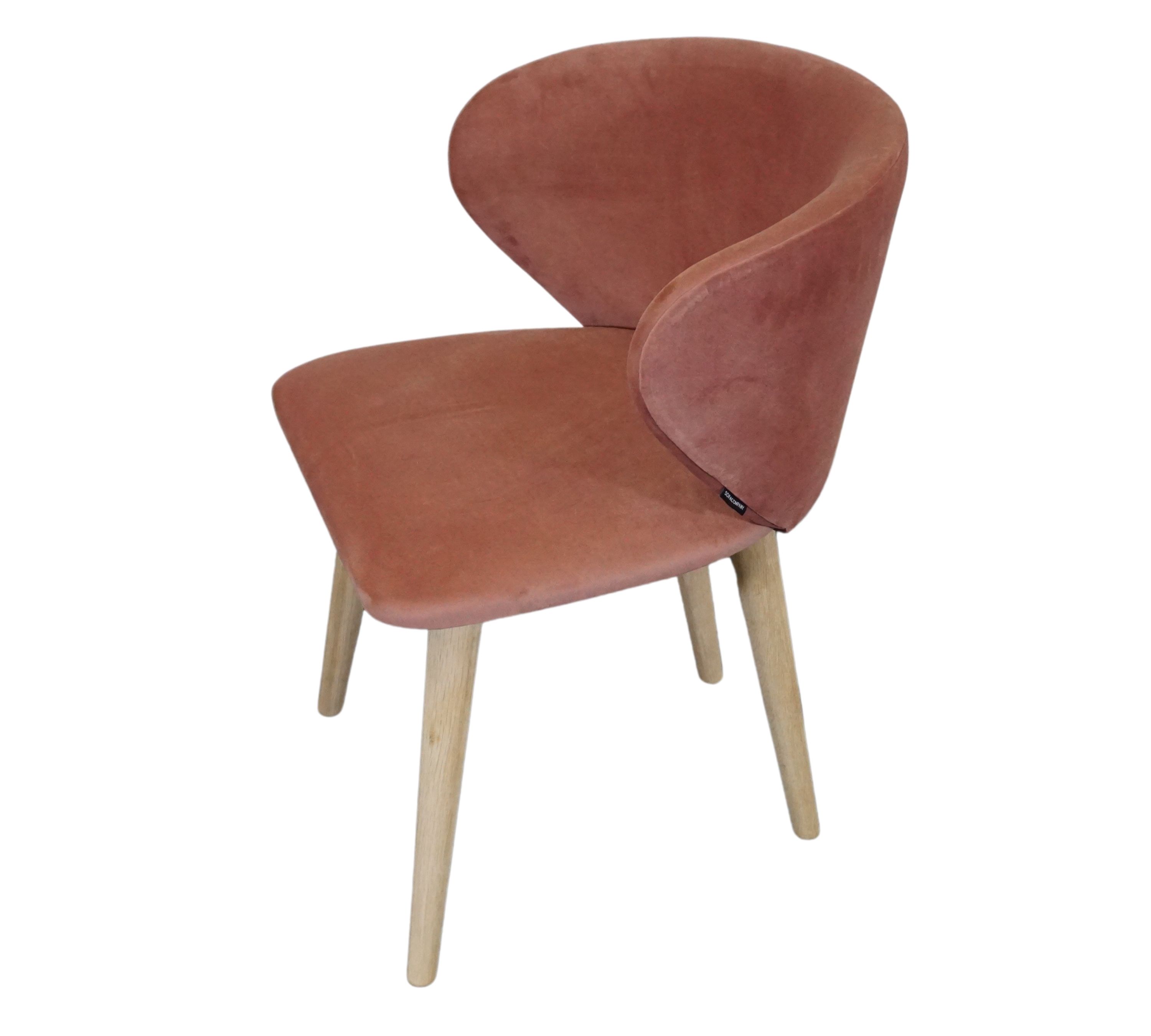 Ellie Esszimmerstuhl Velour Lux Vintage Rosa