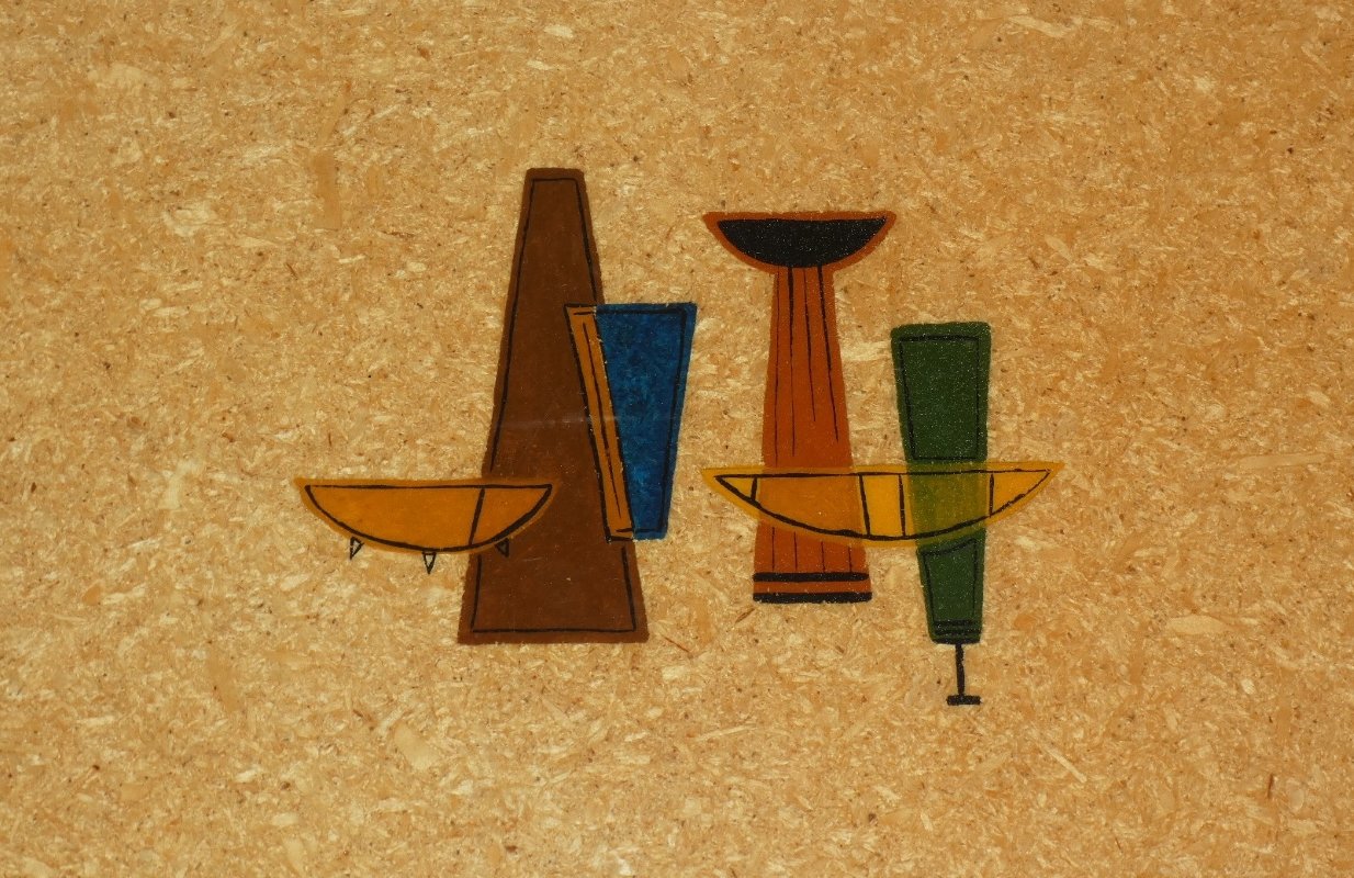 Couchtischtablett Art-déco Holz 1930er Jahre