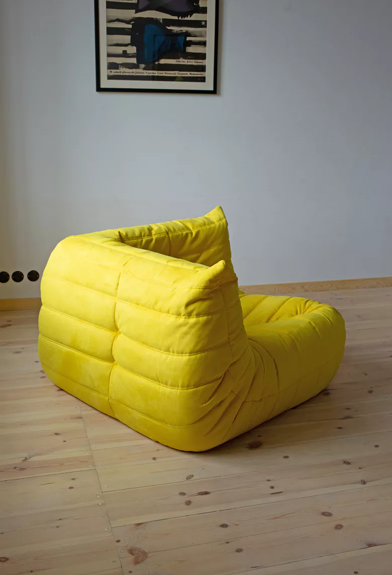 Togo Corner Sofa Textile Lemon Yellow
