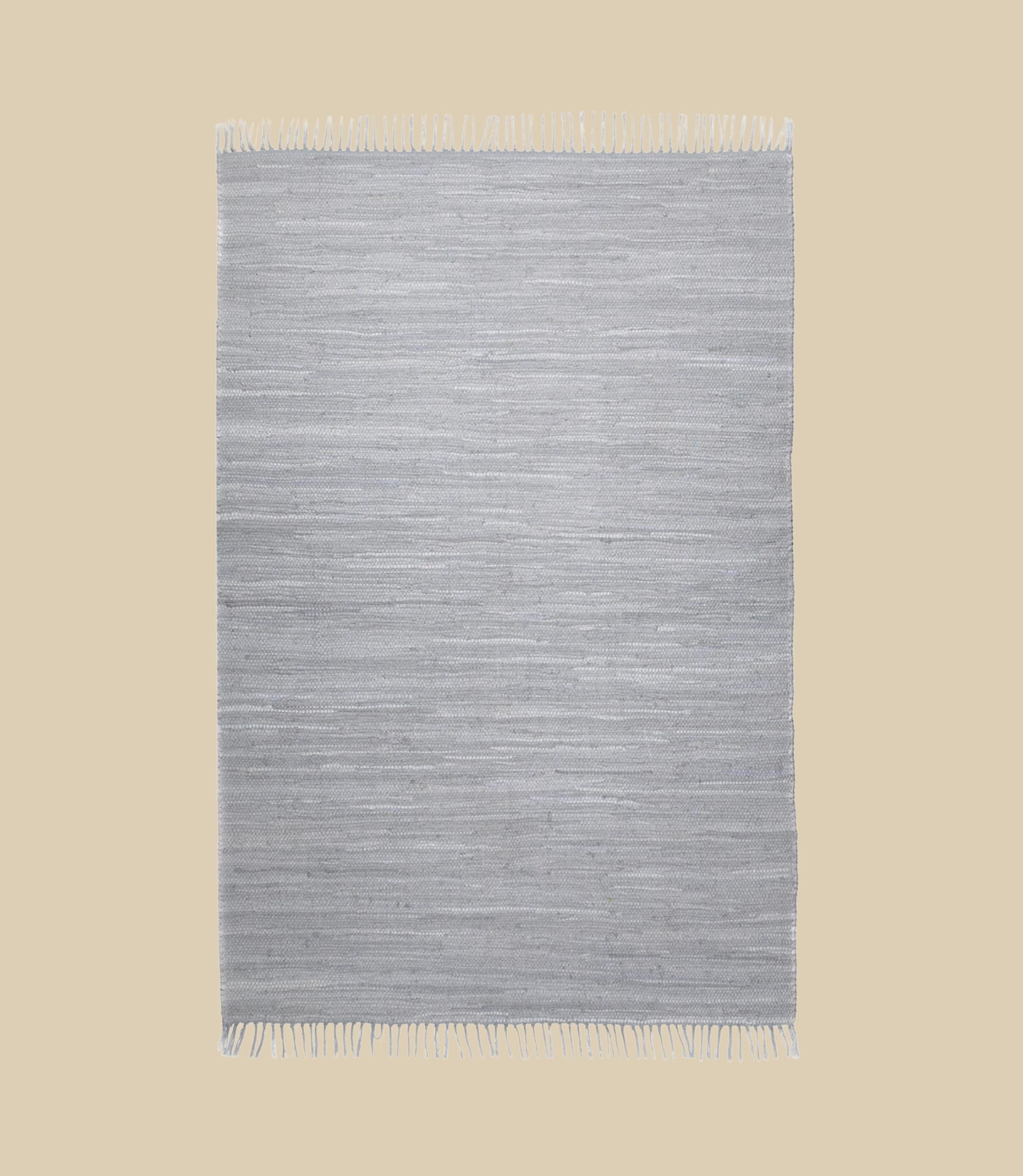 Teppich Baumwolle Grau 60x120cm