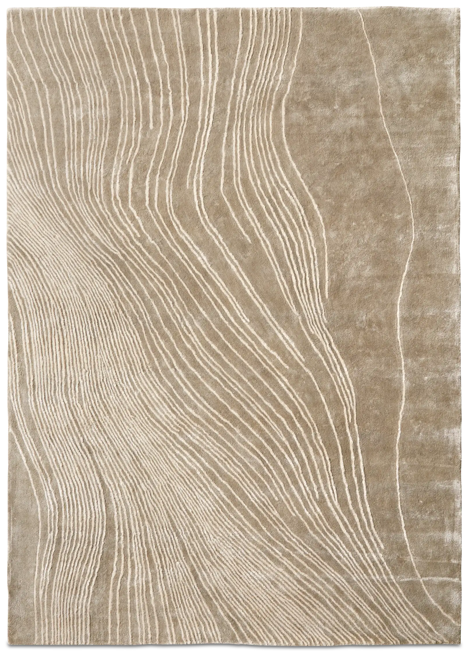 Tide Teppich Textil Grau Weiß