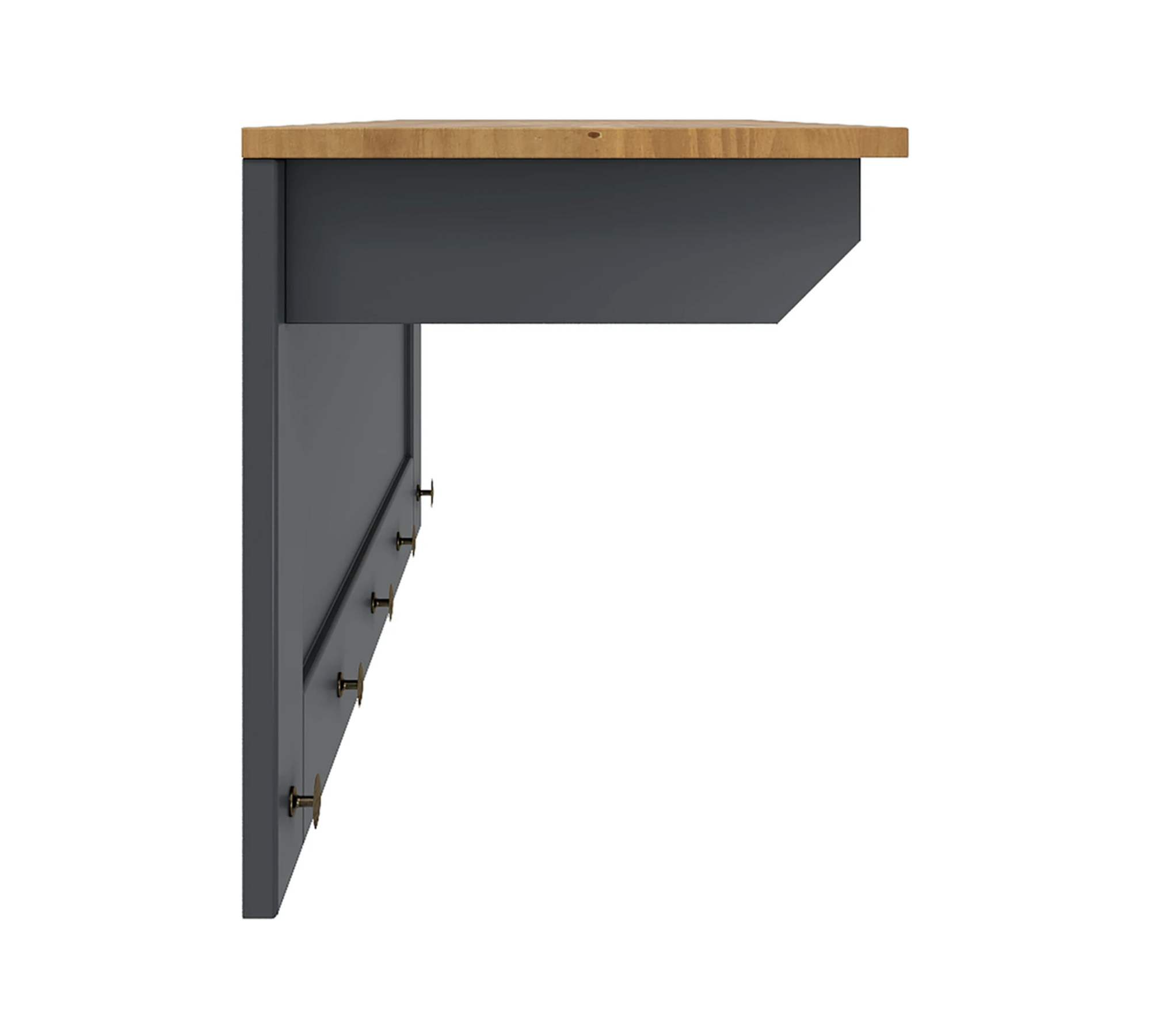 Wandgarderobe Kiefer Massiv Anthrazit