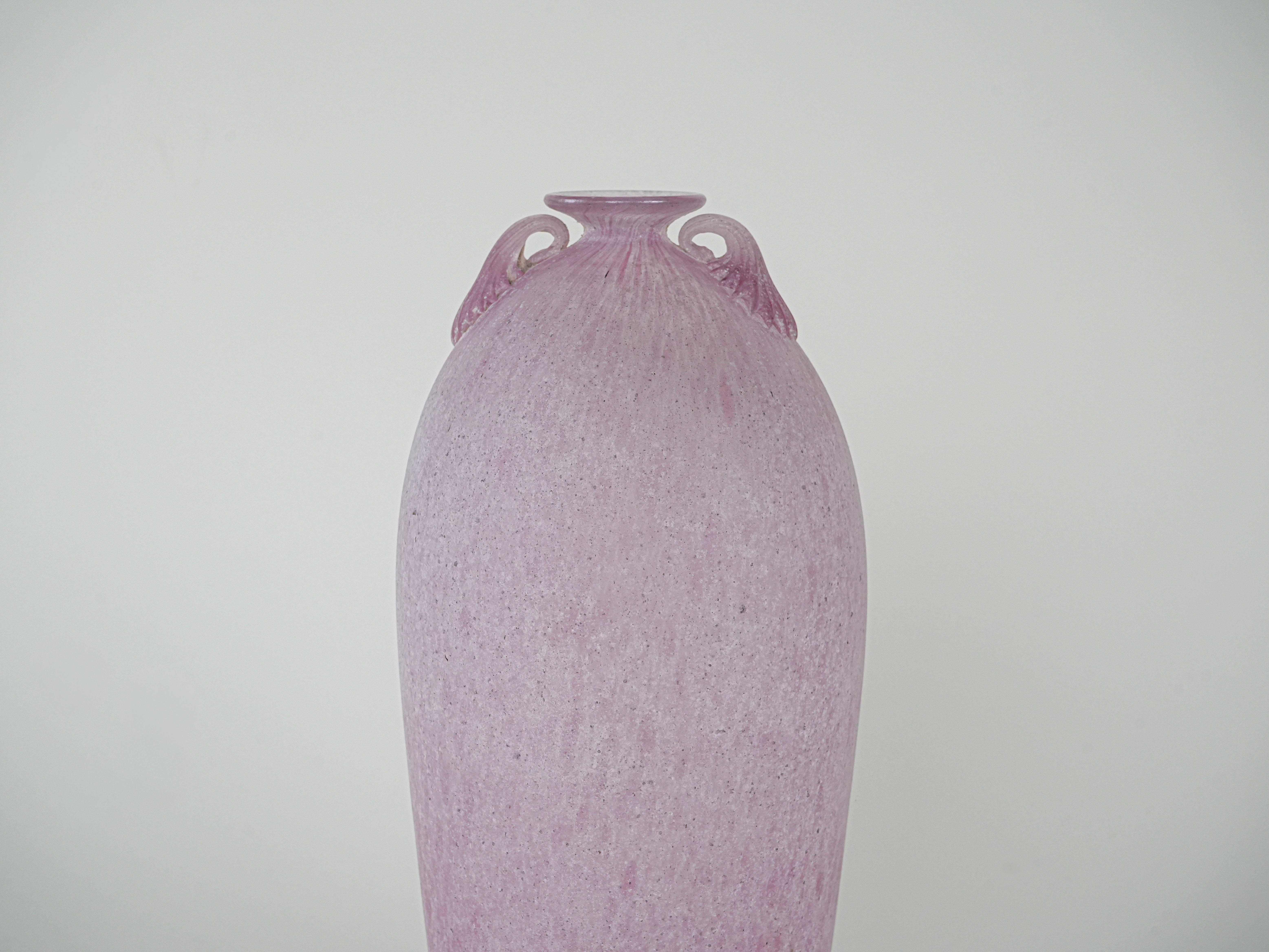 Glasvase Muranoglas Lila 1970er Jahre