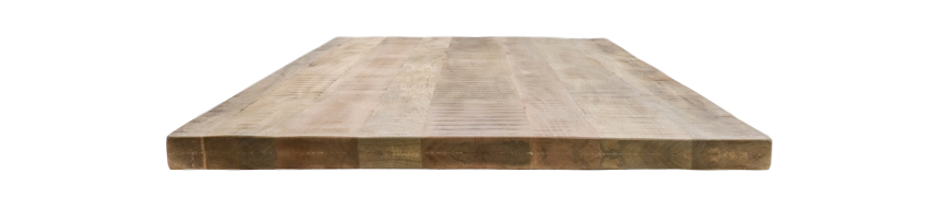 Rechteckige Portland Tischplatte Mangoholz