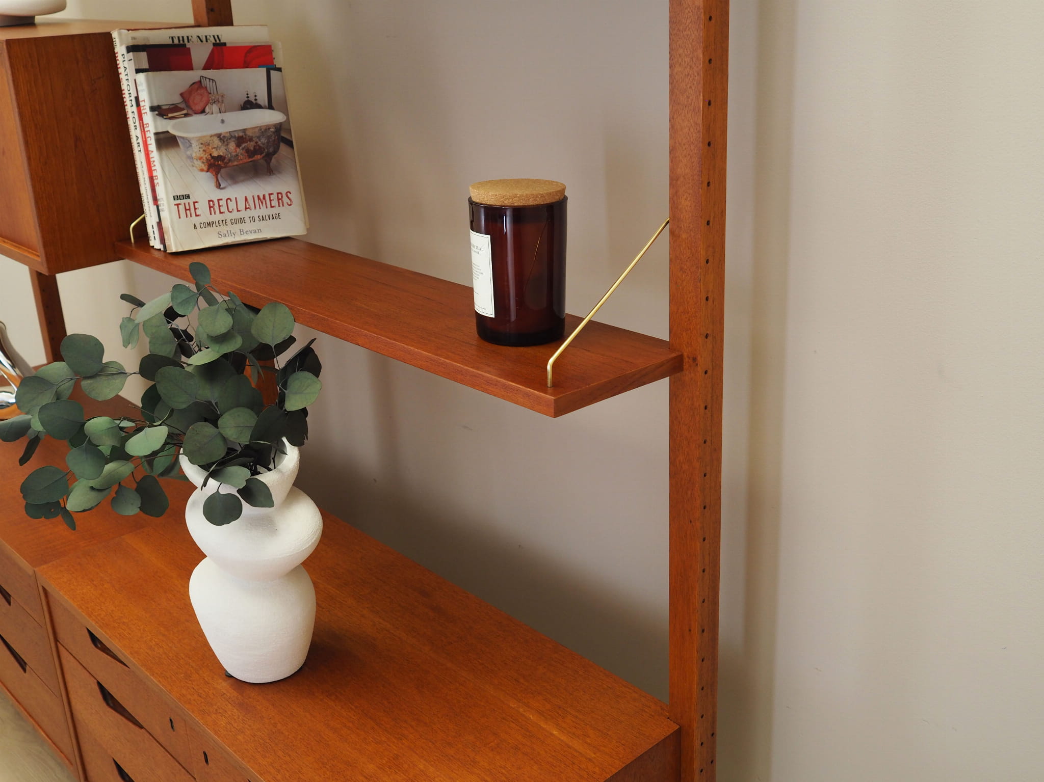 Wall shelf Teak wood 1960s