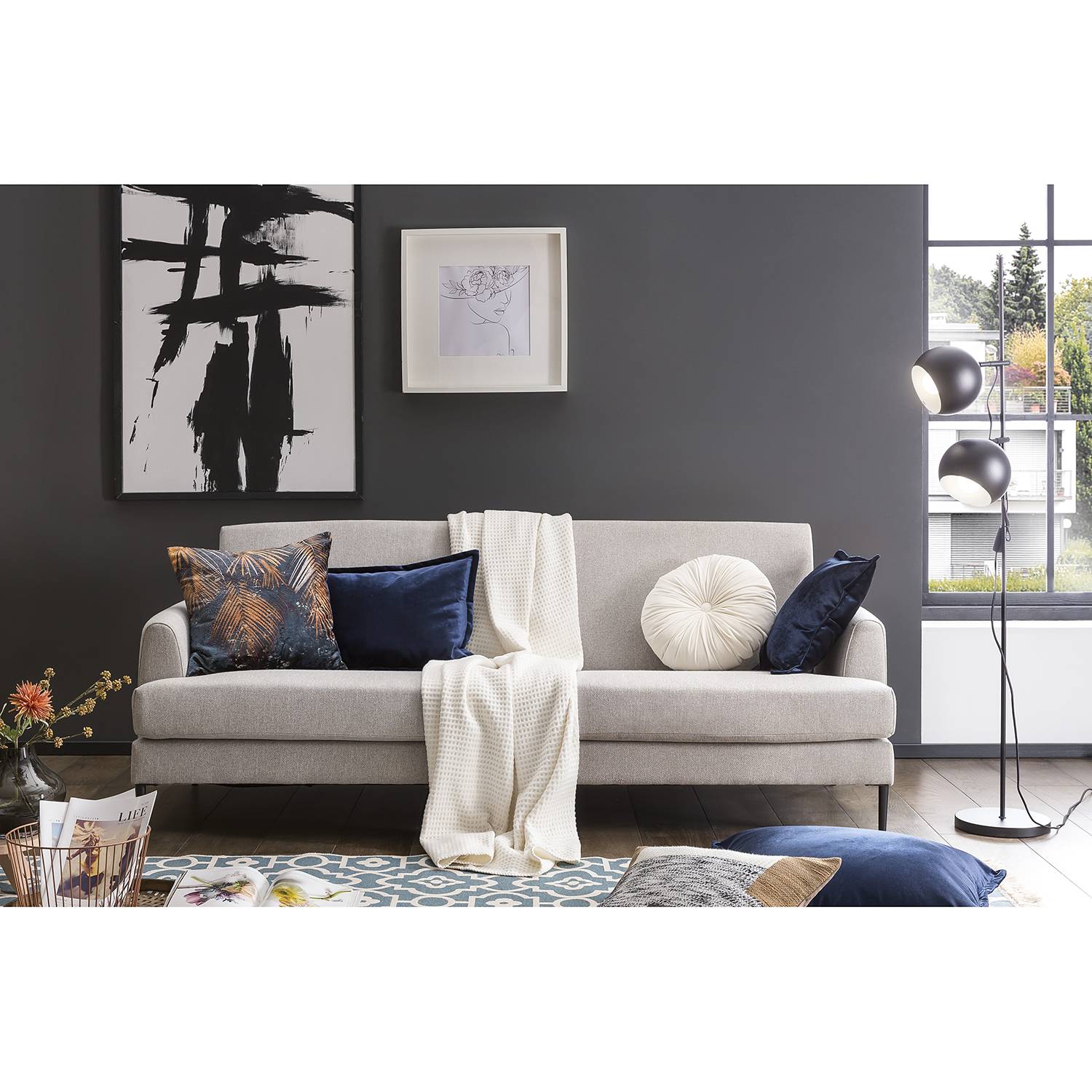 Cushion cover Chic I Velvet Multicolored 45 x 45 cm