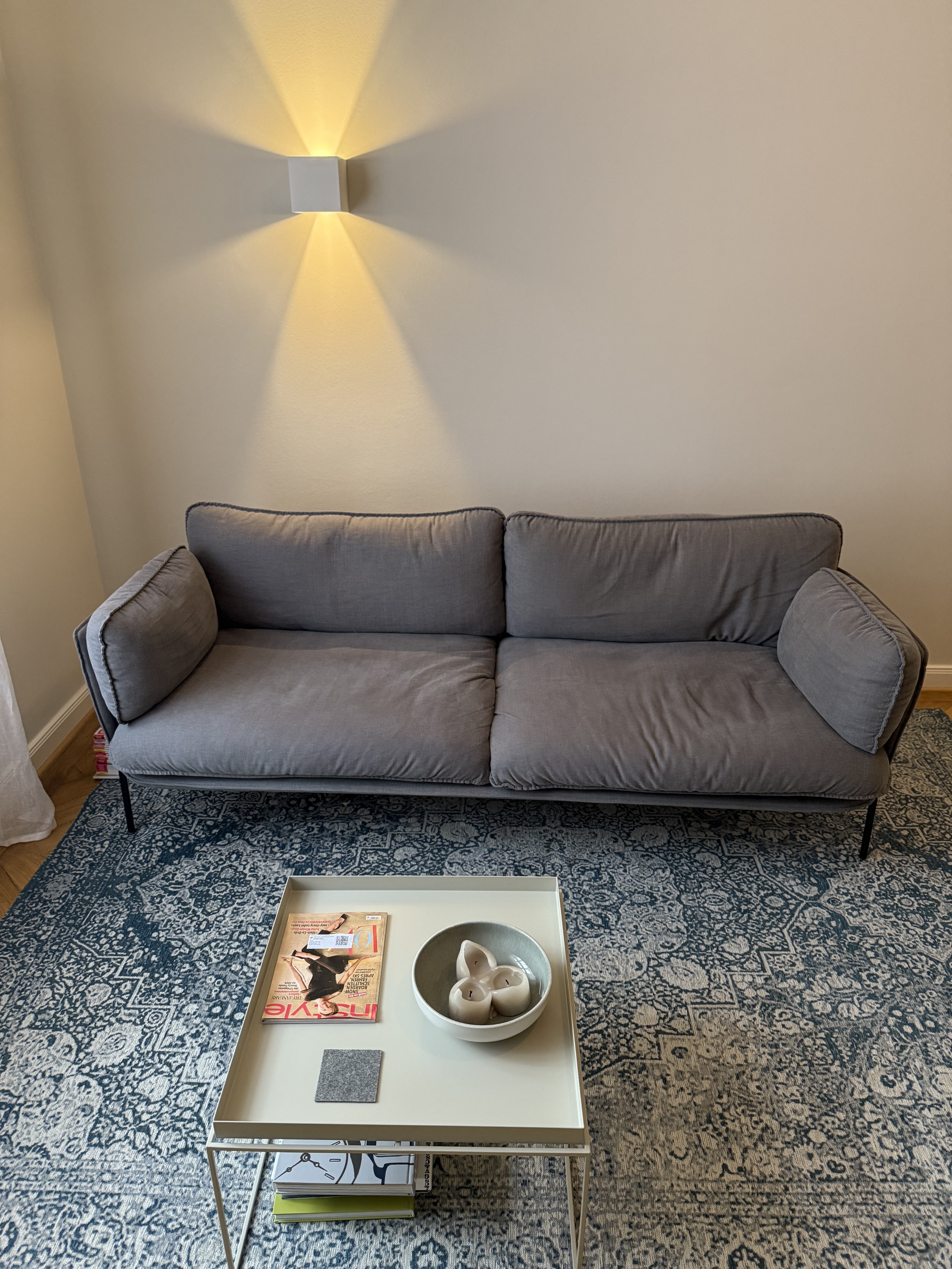 Cloud LN3.2 Sofa 3-Sitzer Baumwolle Grau