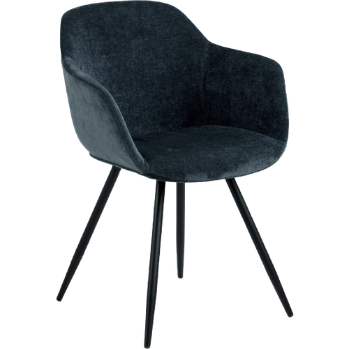 Alunda Chair Metal Velvet Dark Blue