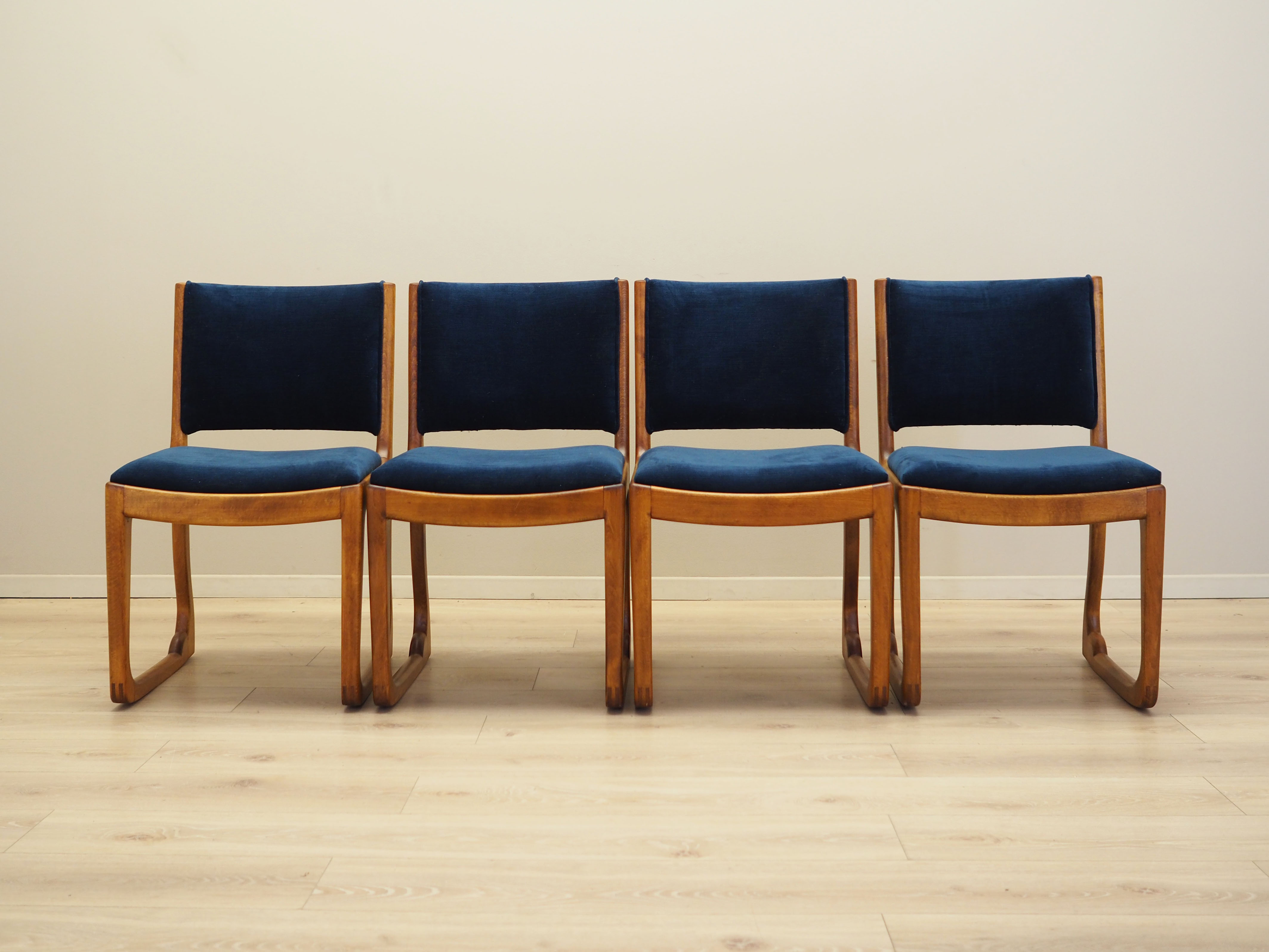4x Dining chair Beech wood 1950s