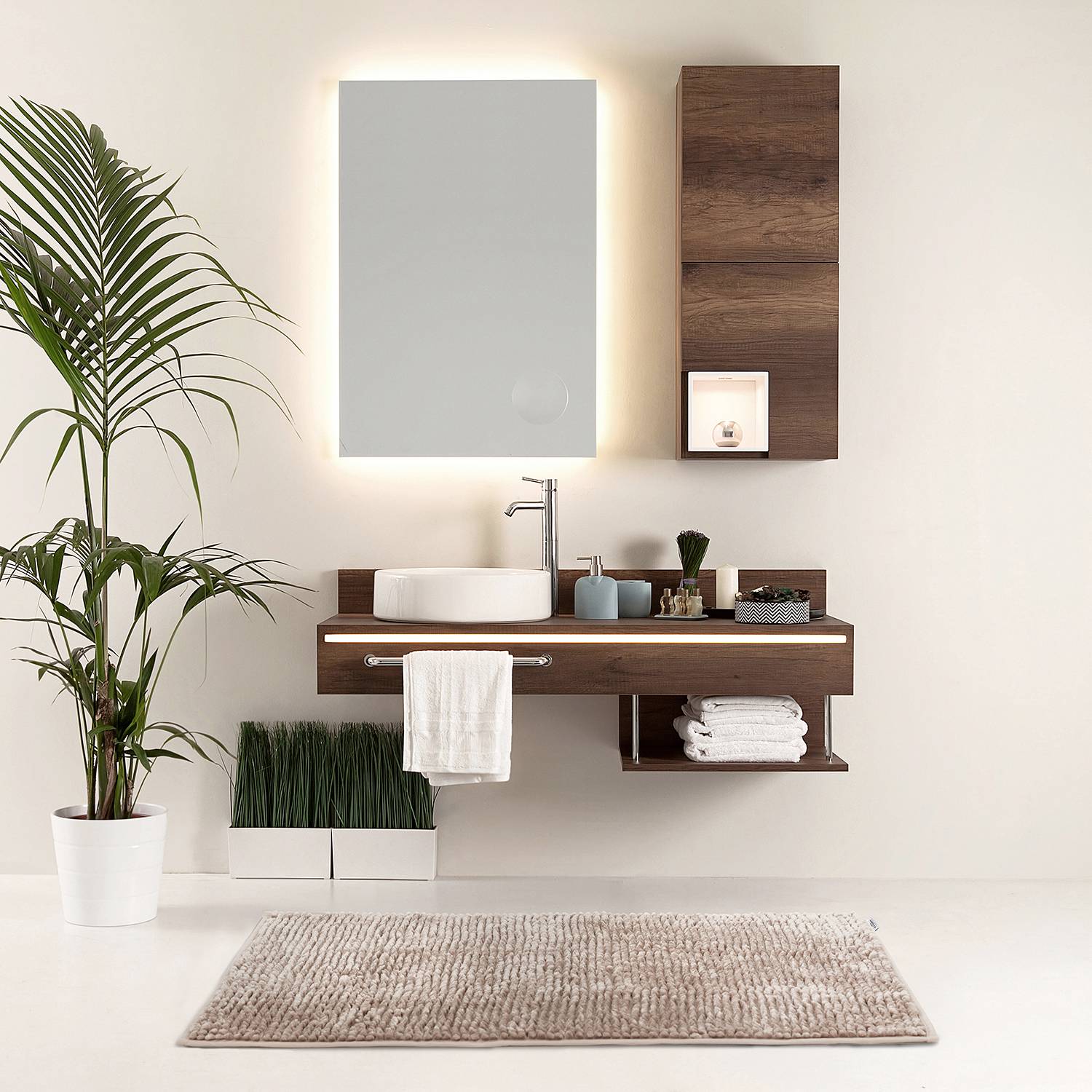Badematte-Set Ati 2-Teilig Altrosa