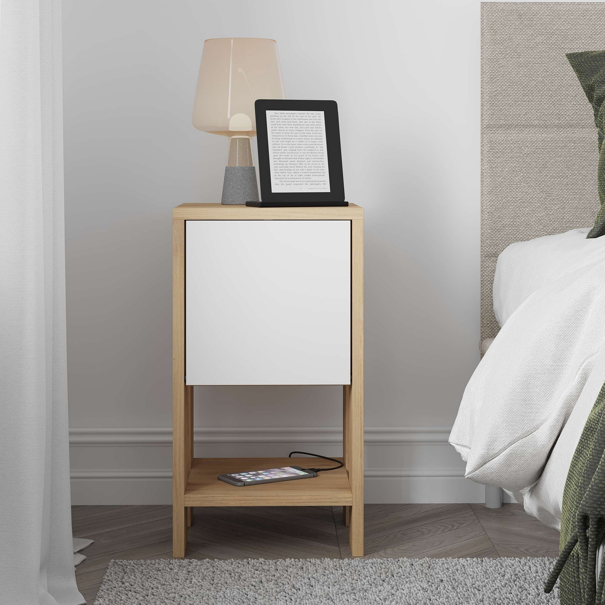 Ema Nightstand White