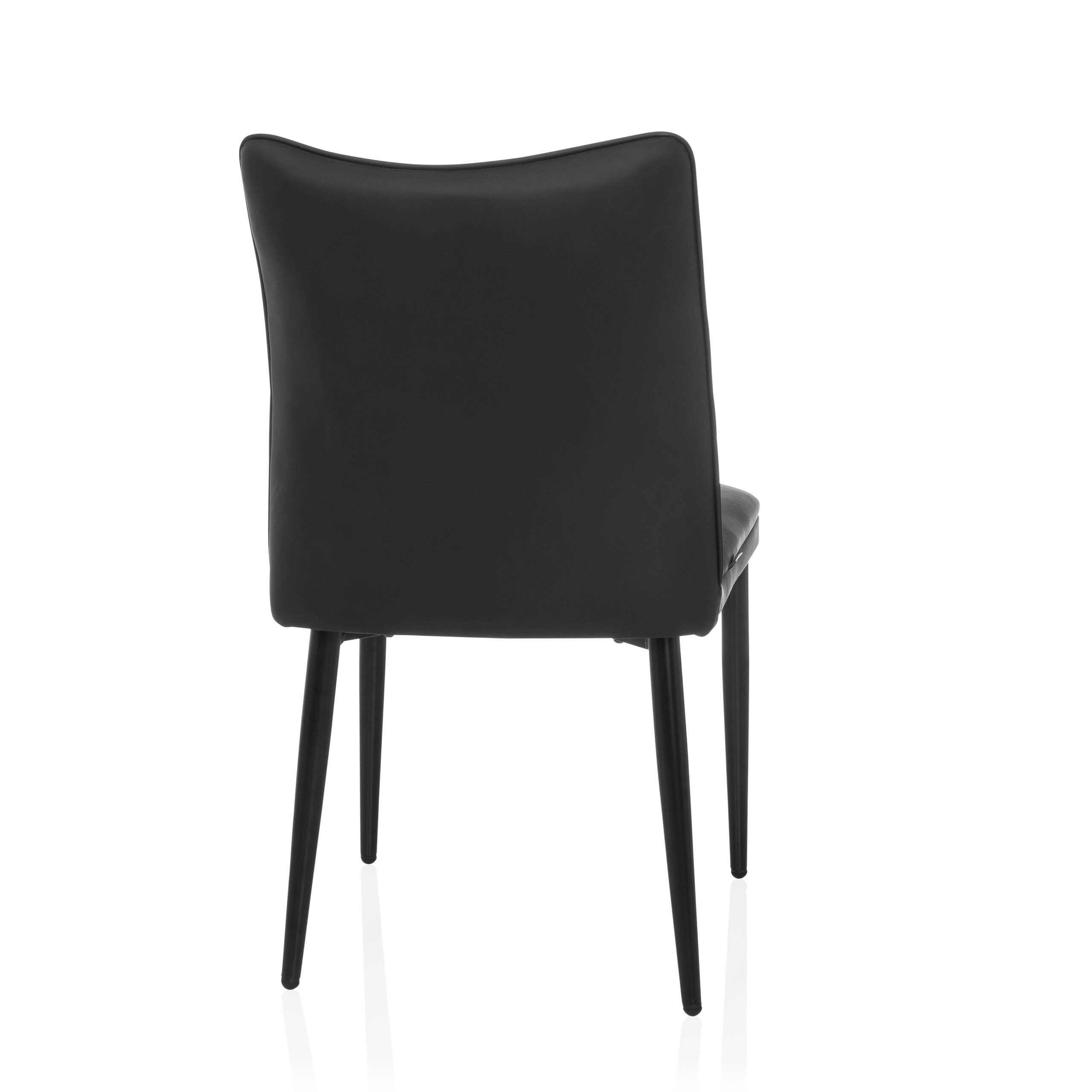 Dining chair faux leather black