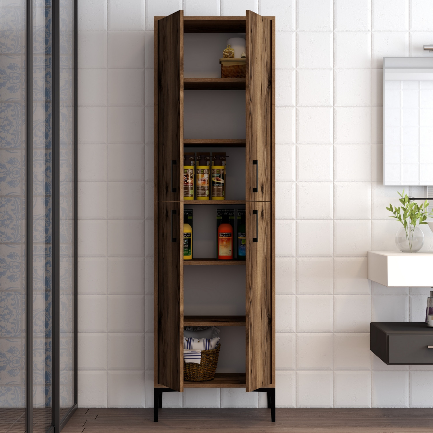 Benta Cabinet Walnut Brown