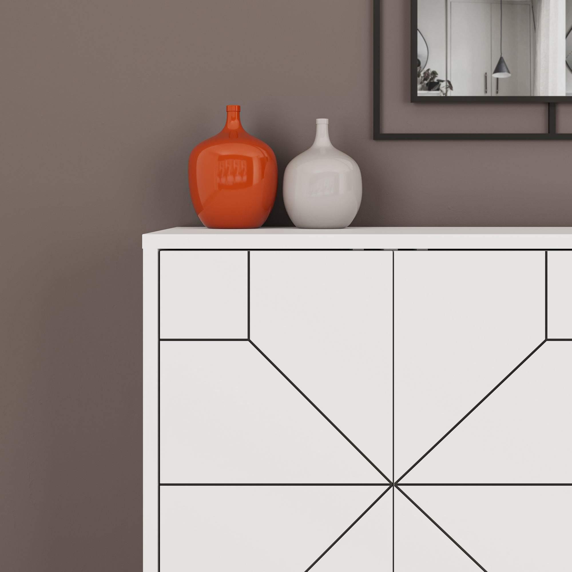 Dune White Chest of Drawers 123cm x 62.4cm