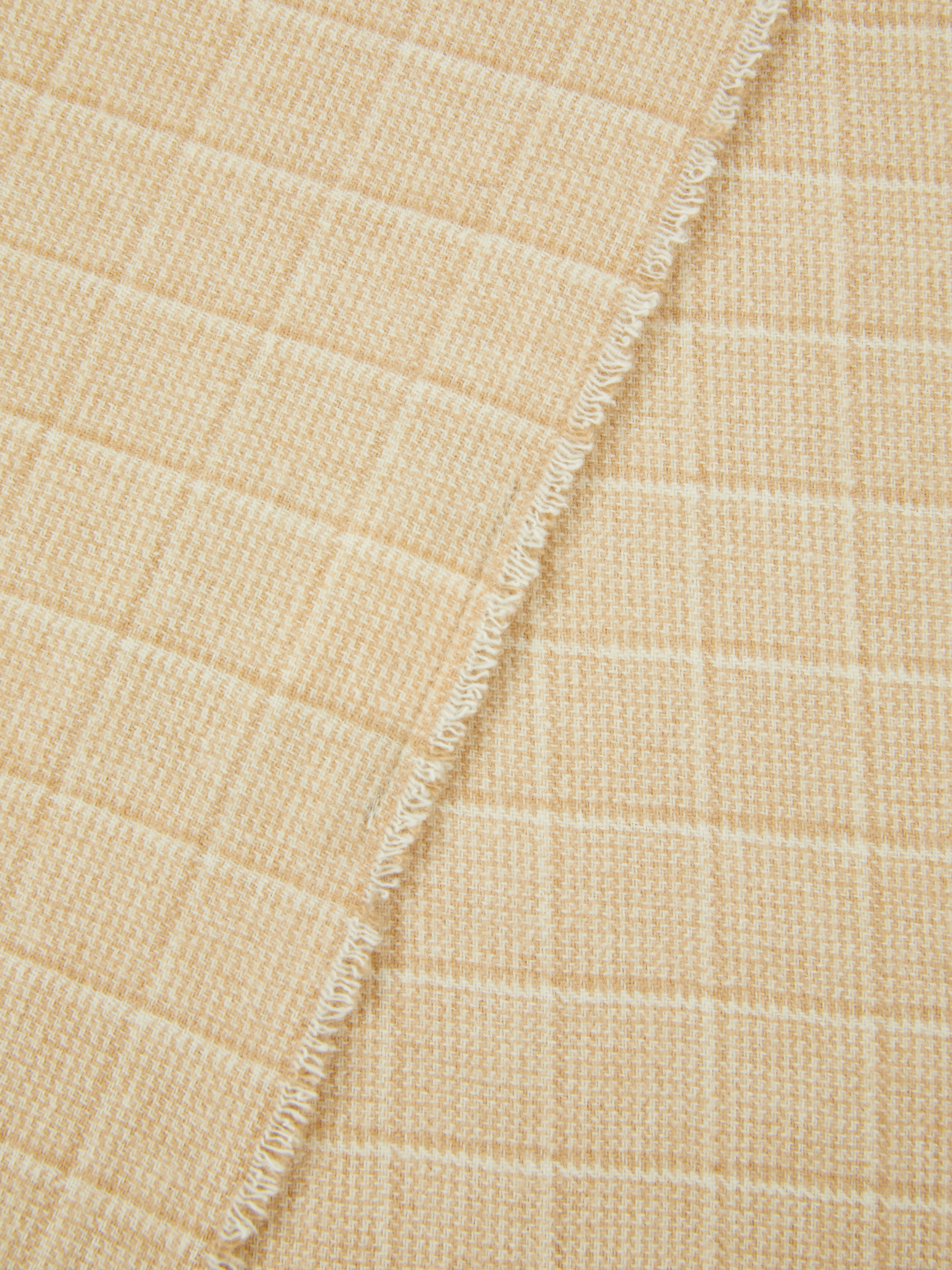 Pisa Check Decke 100% Schurwolle Beige