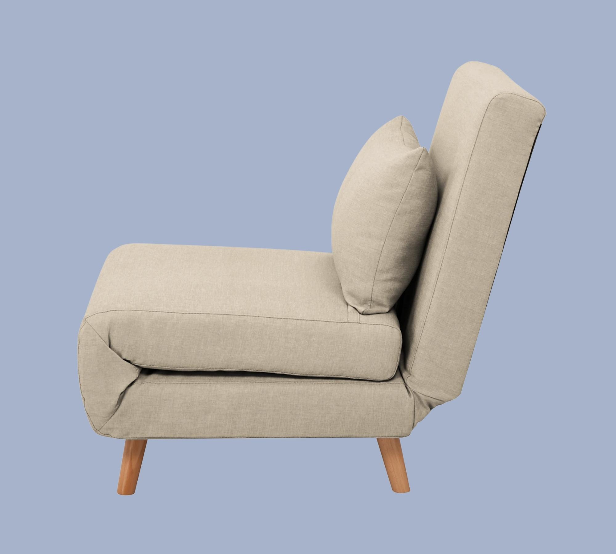 Schlafsessel Webstoff Beige