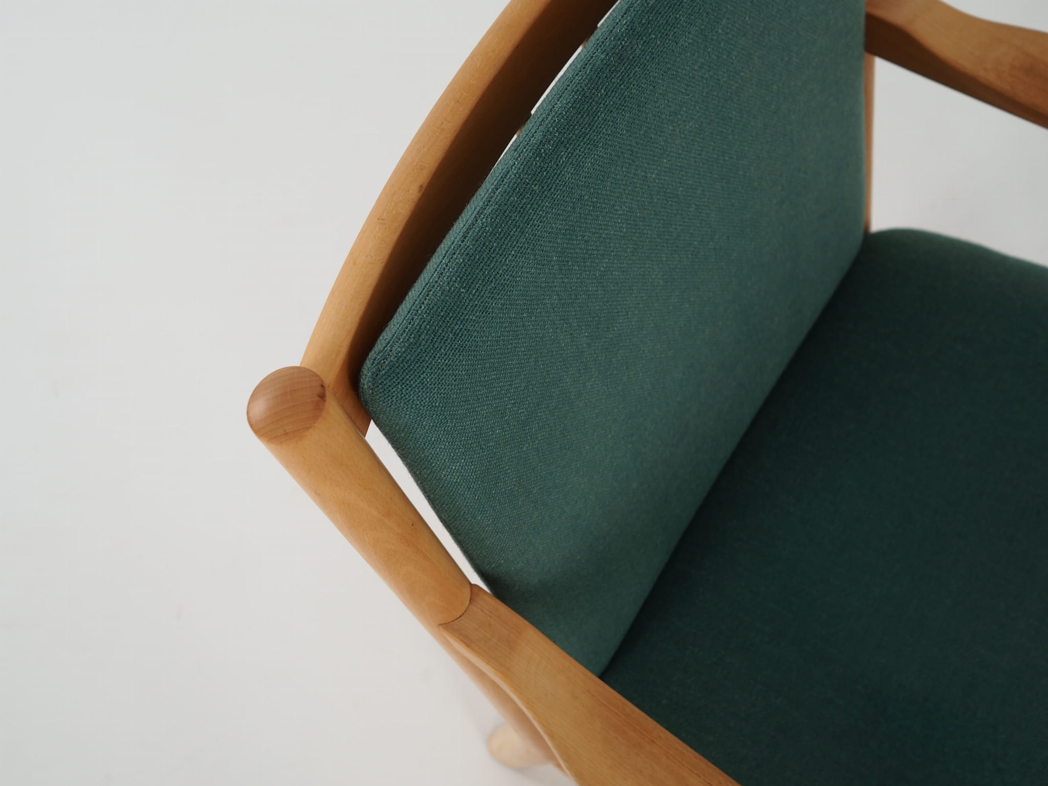 Vintage chair Beech wood Green 1970s