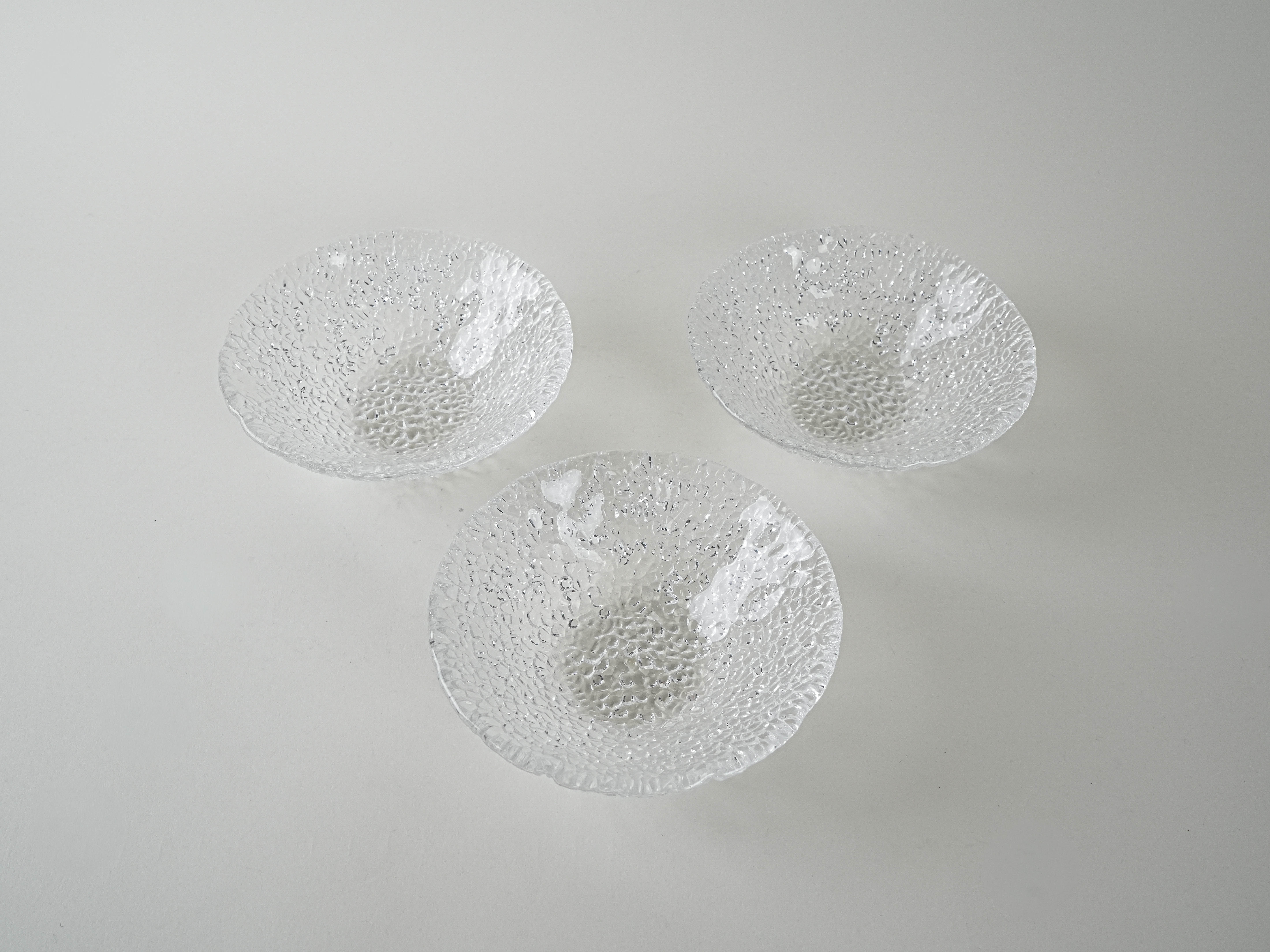Glasschalen-Set Transparent 1970er Jahre