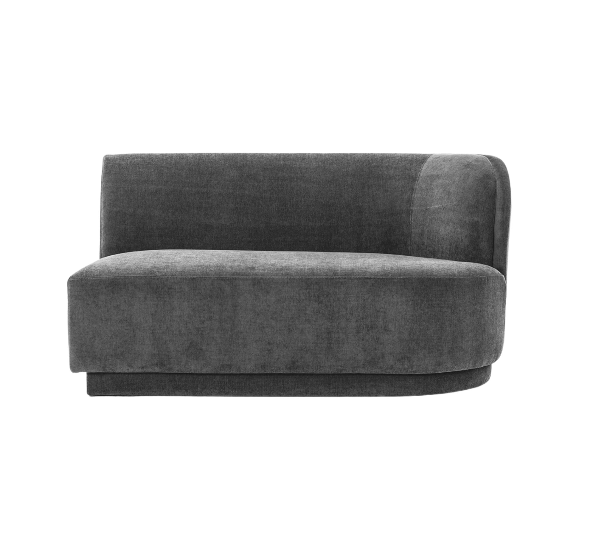 Nora 2-Sitzer Modul Rechts Velour Matt Dark Grey