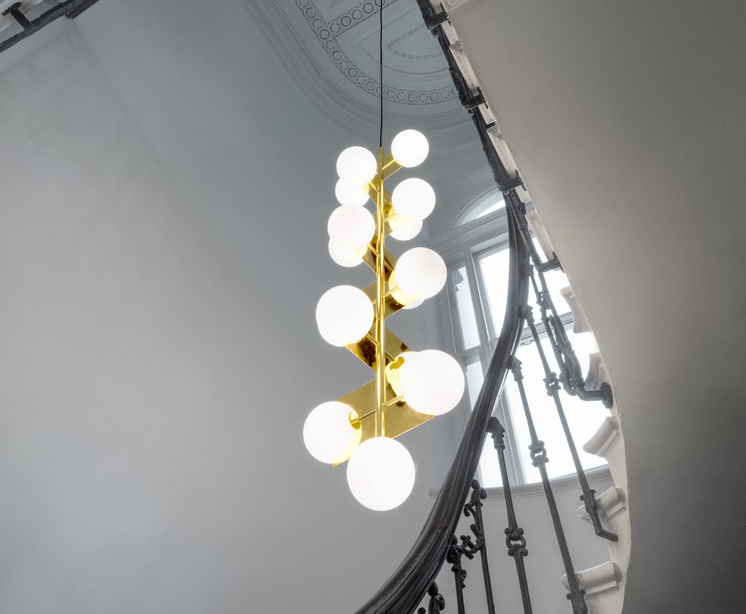 Plane Drop Pendant Lamp Gold