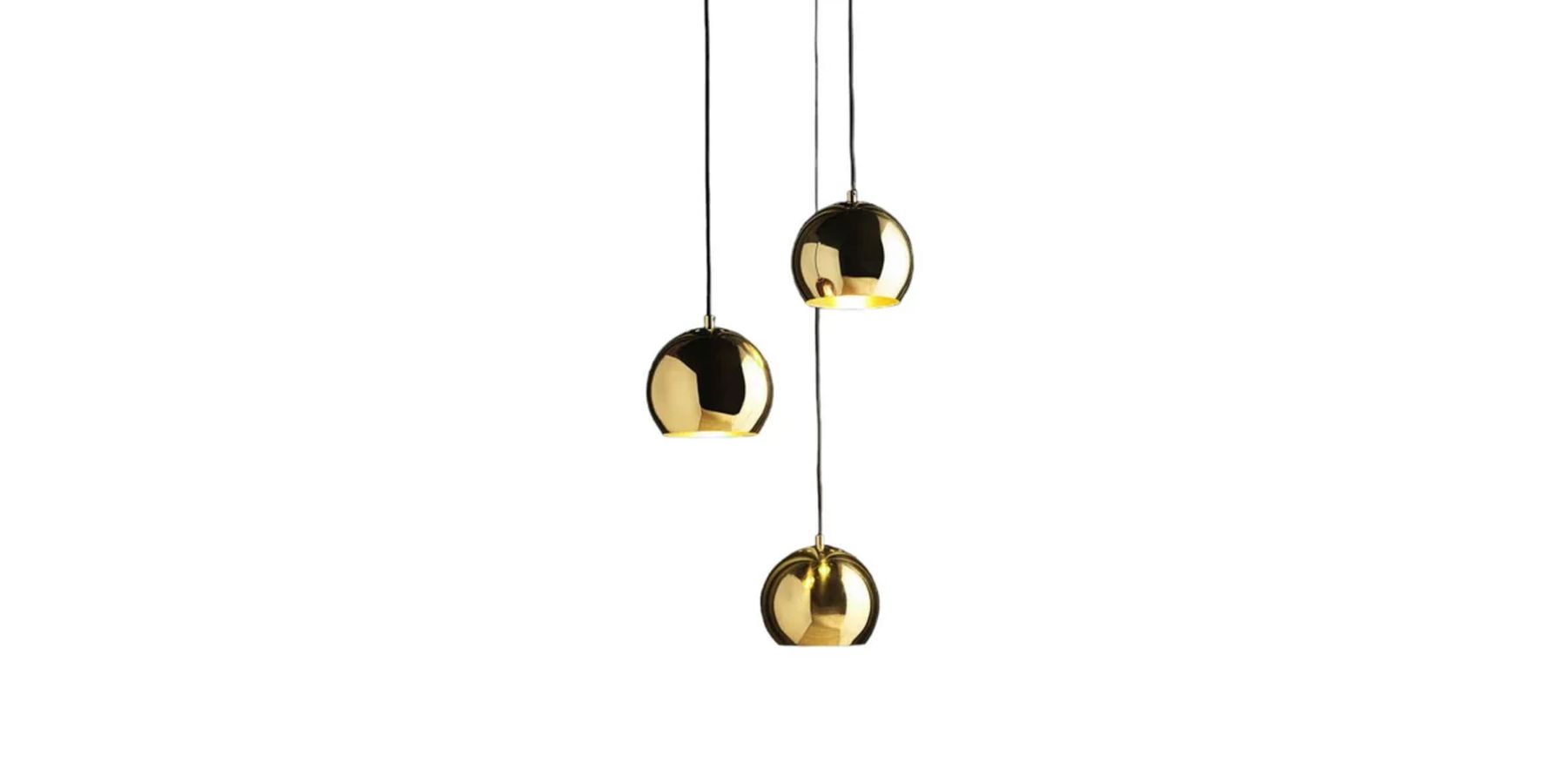 Ball Pendant Ø18 Light Glossy Brass