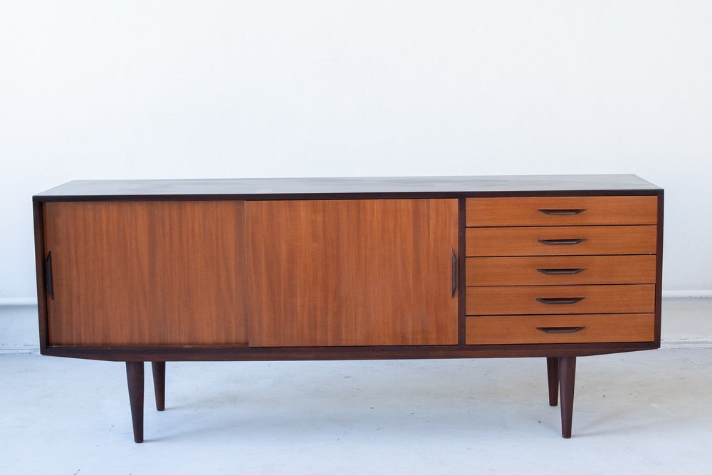 Vintage Otto Wagner Sideboard Teakholz Braun