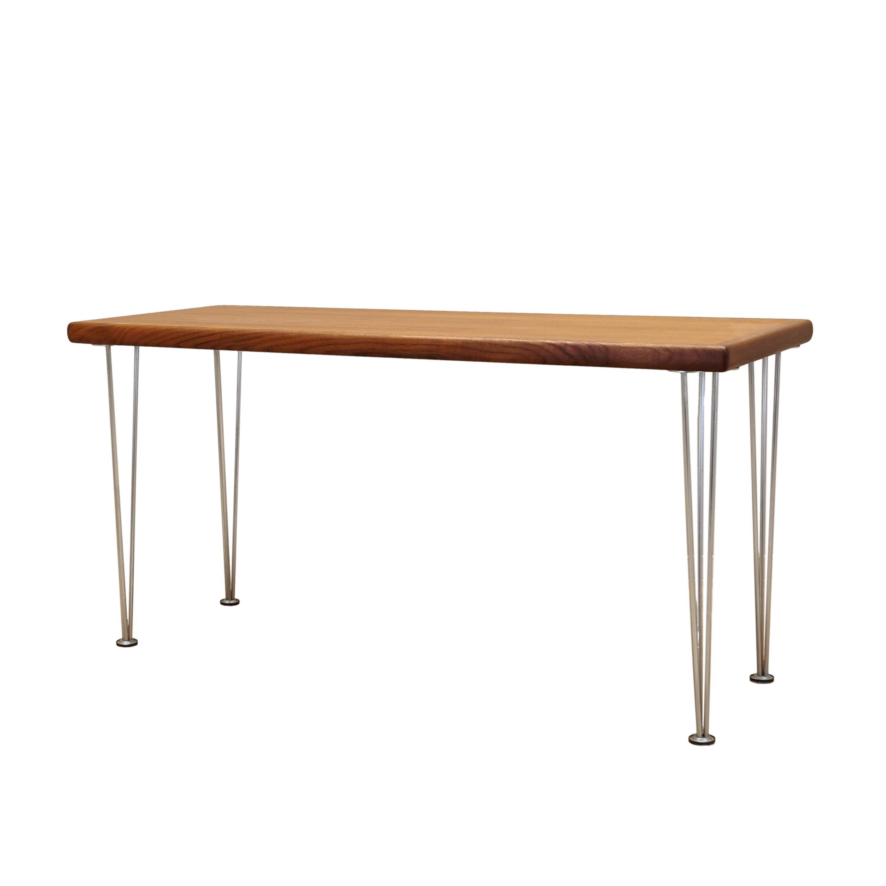 Schreibtisch Teakholz Metall Braun 1970er Jahre