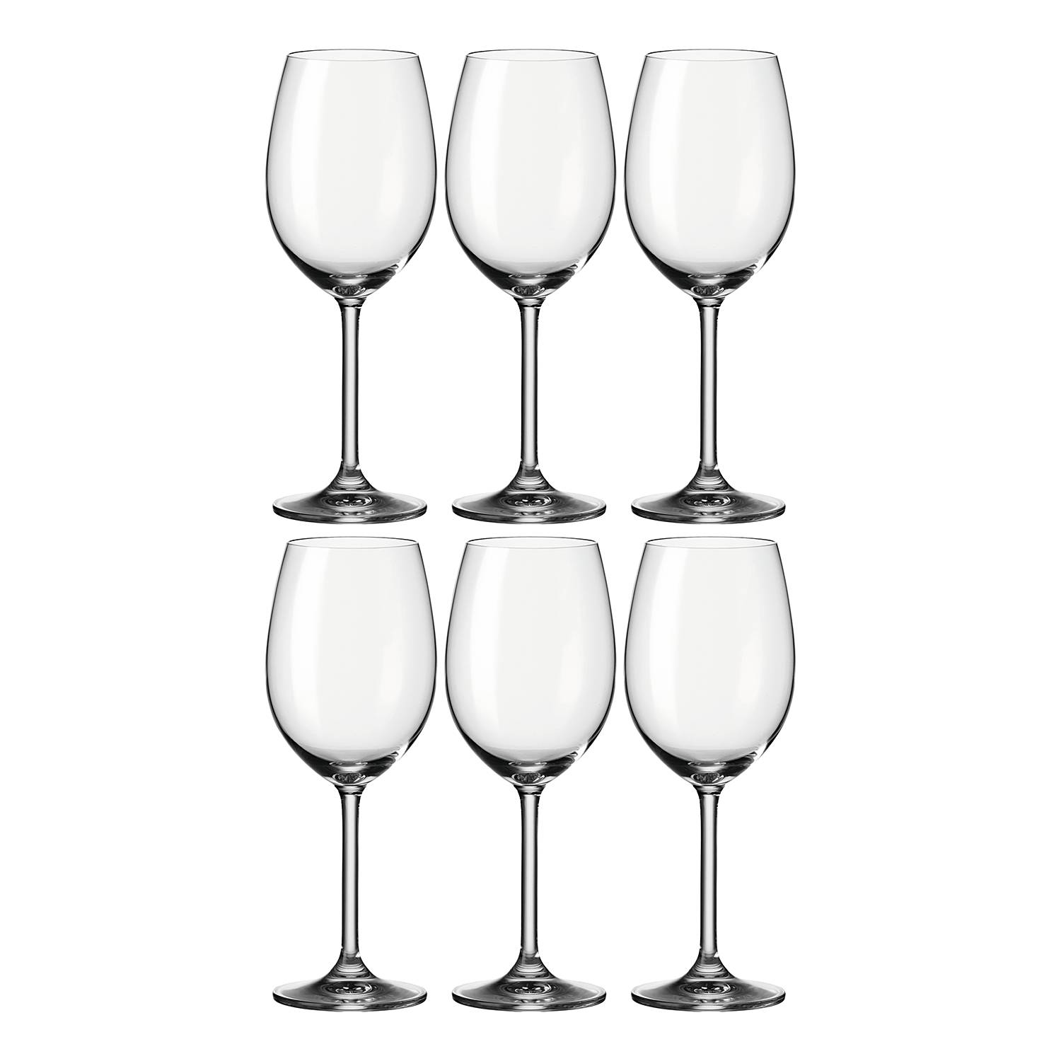 Rotweinglas Daily 6er-Set Kristallglas Transparent