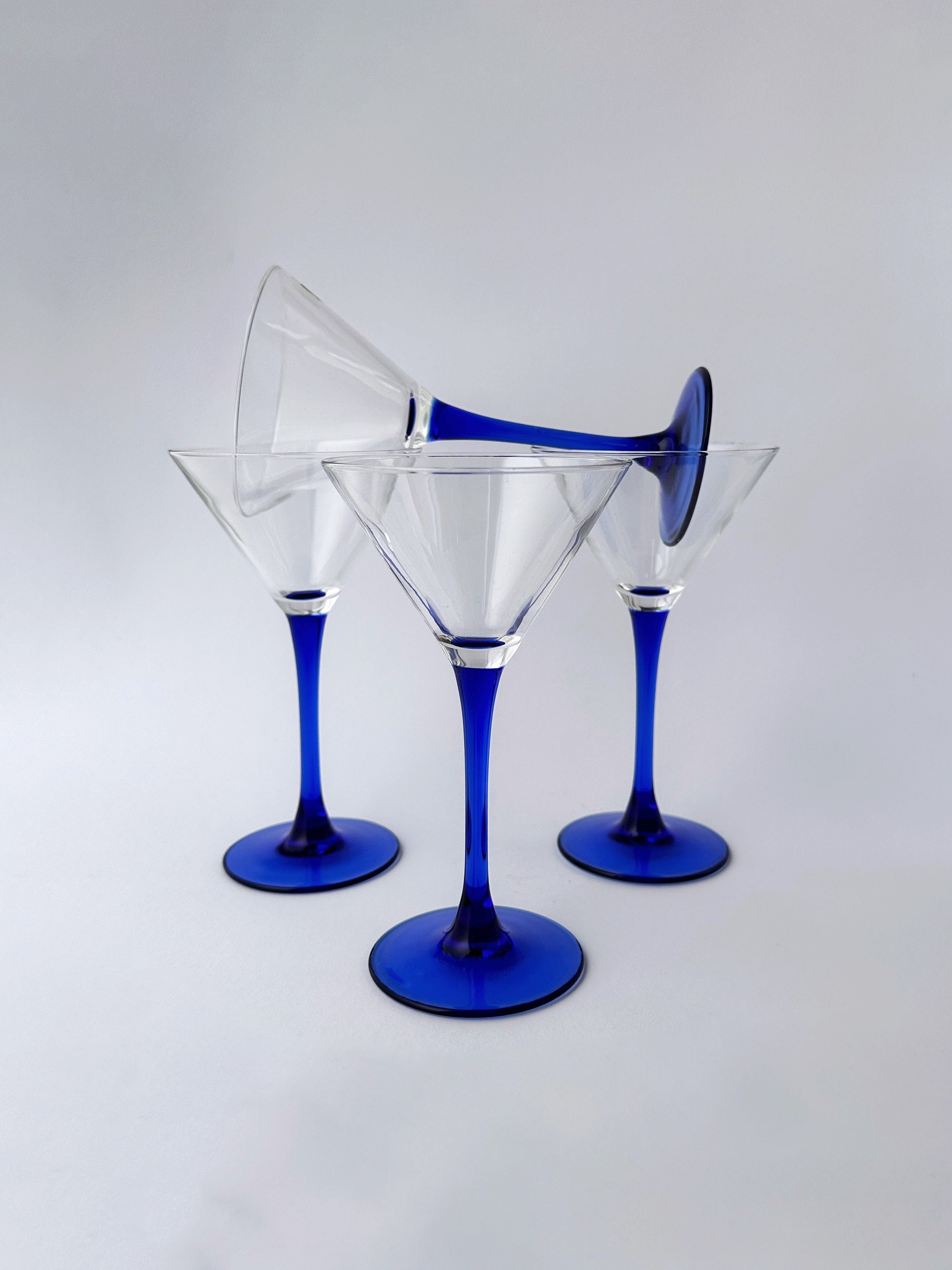 4x Vintage Martiniglas 1980er Jahre