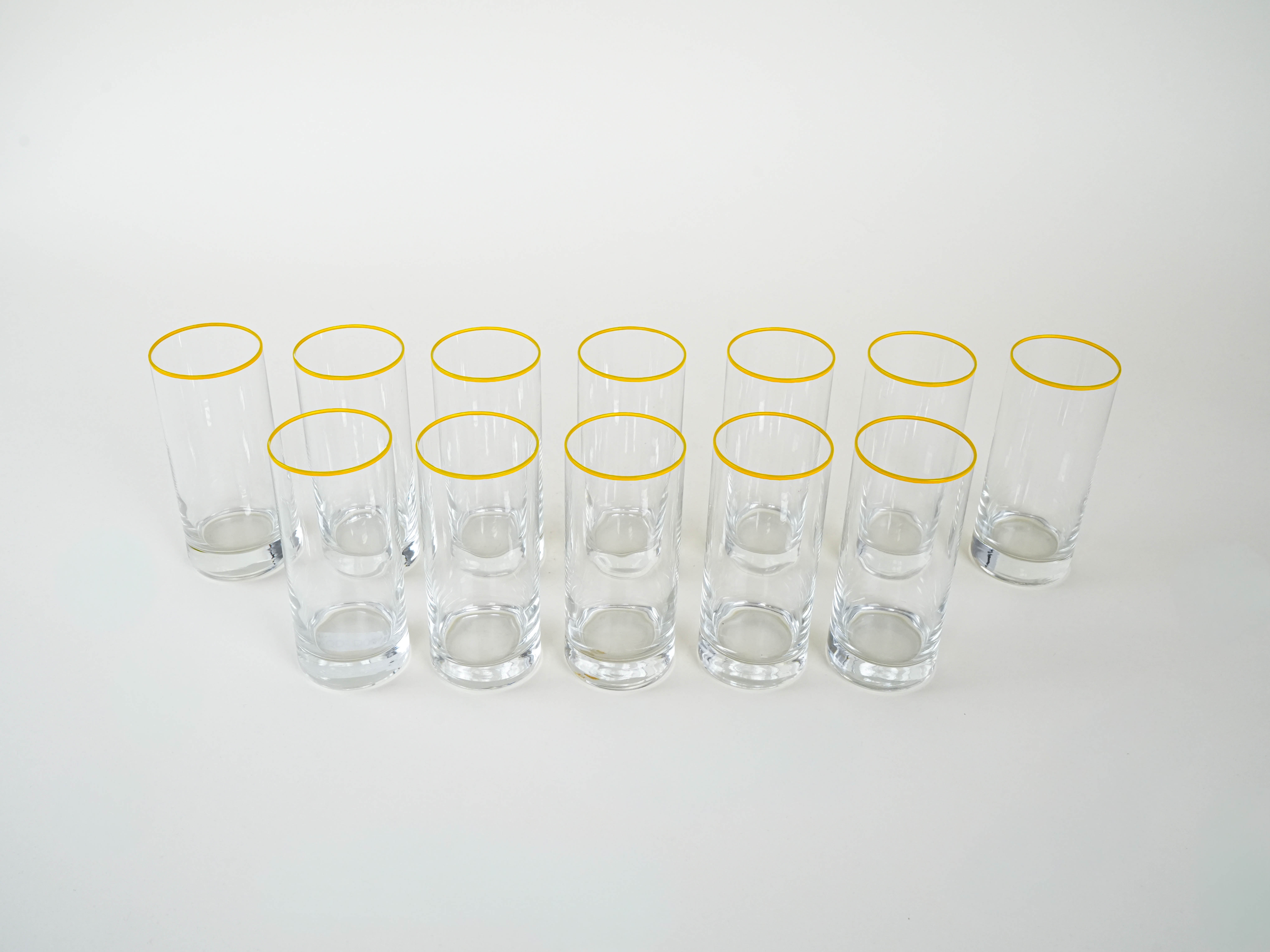Highball Glasses Set Transparent 1970s