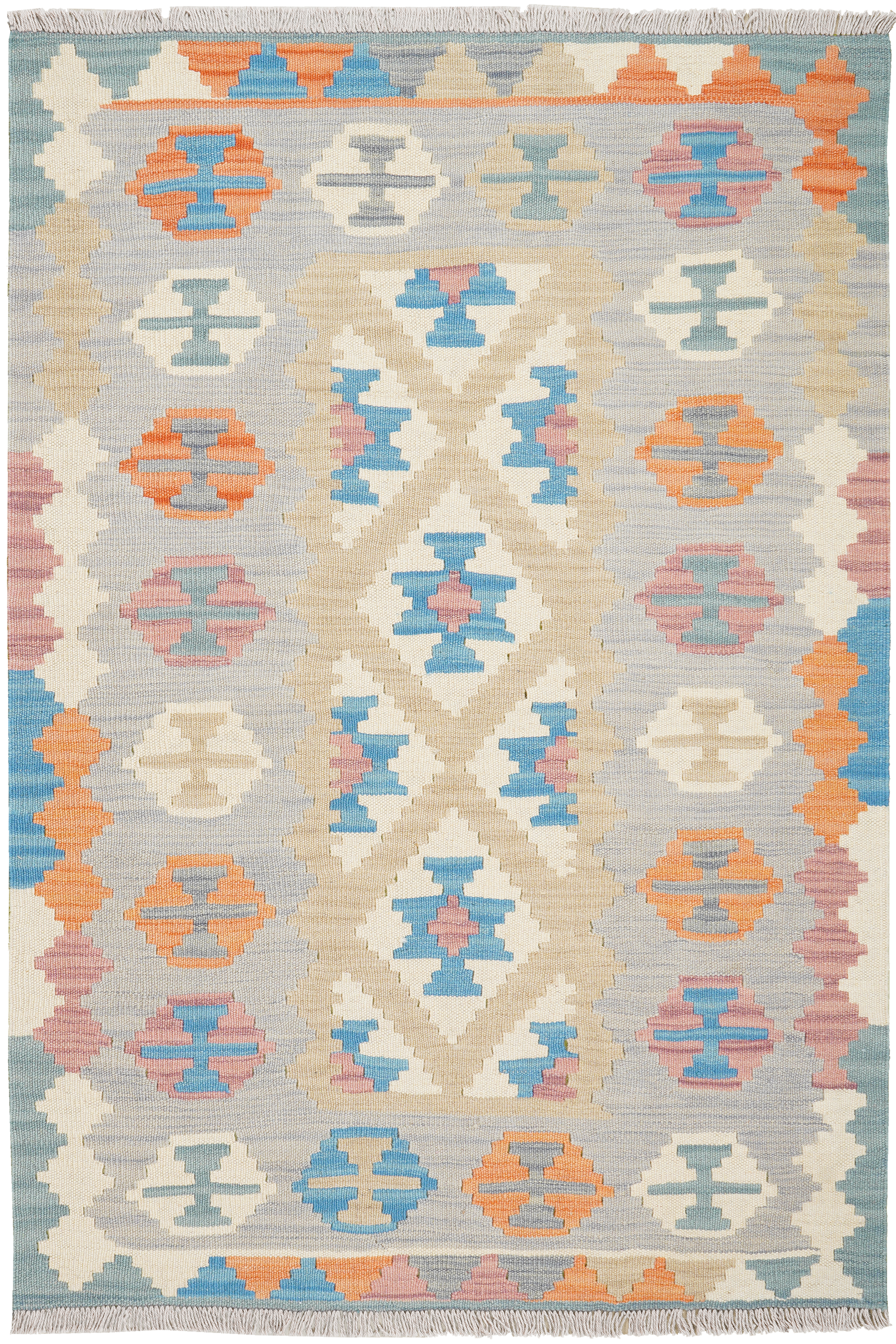 Kelim Gashgai Teppich Wolle Beige