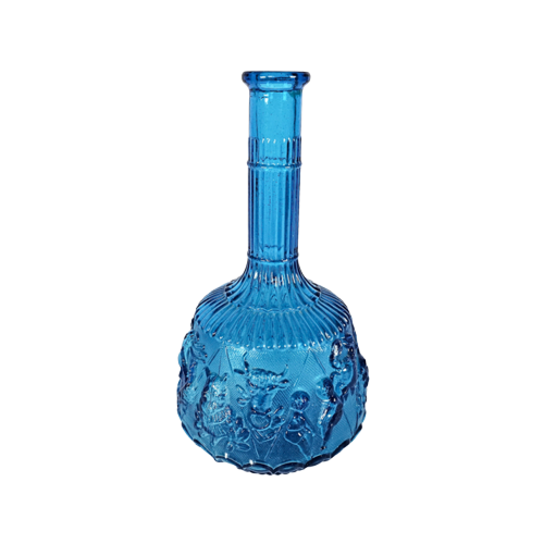 Vintage Vase Glas Blau 1960er Jahre 